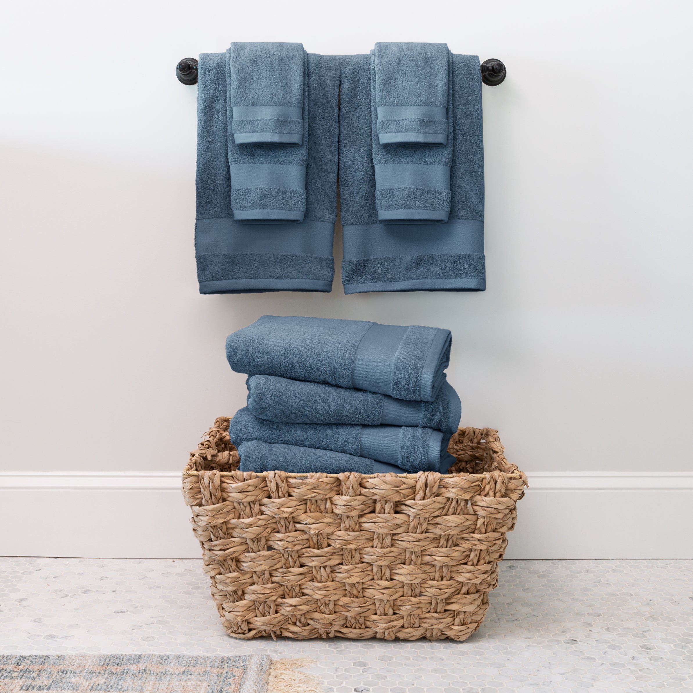 6-Piece Hotel-Quality 100% Cotton Bath Towel Set