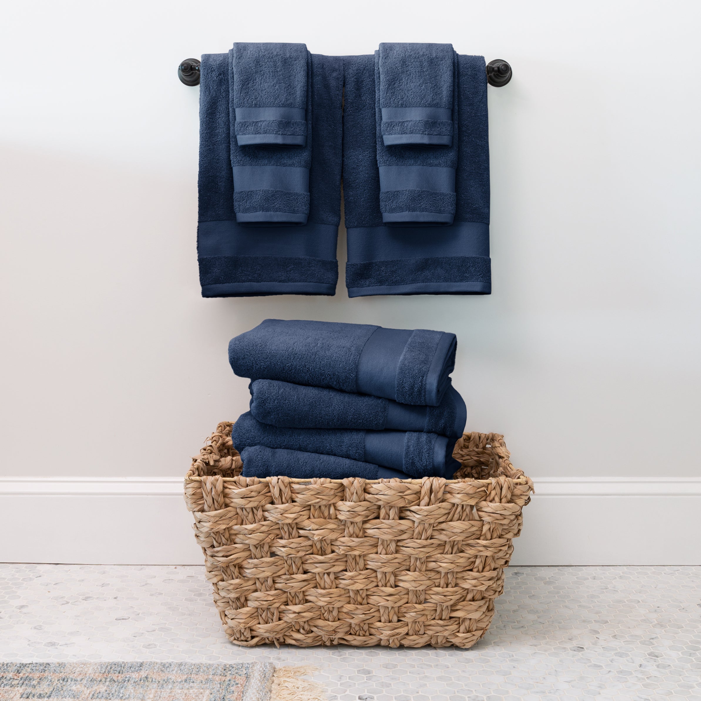 6-Piece Hotel-Quality 100% Cotton Bath Towel Set