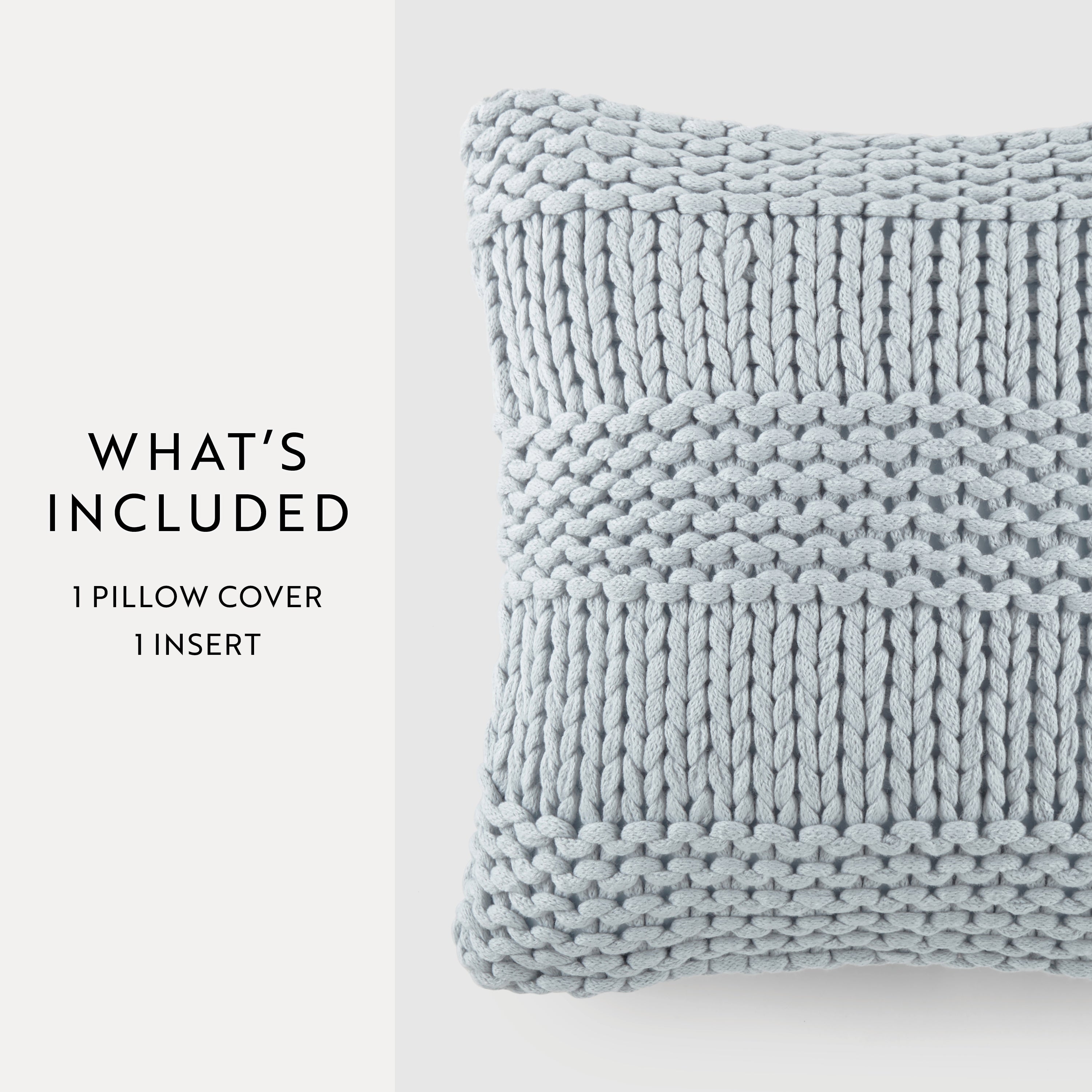 Cozy Chunky Knit Acrylic Decor Throw Pillow Cover