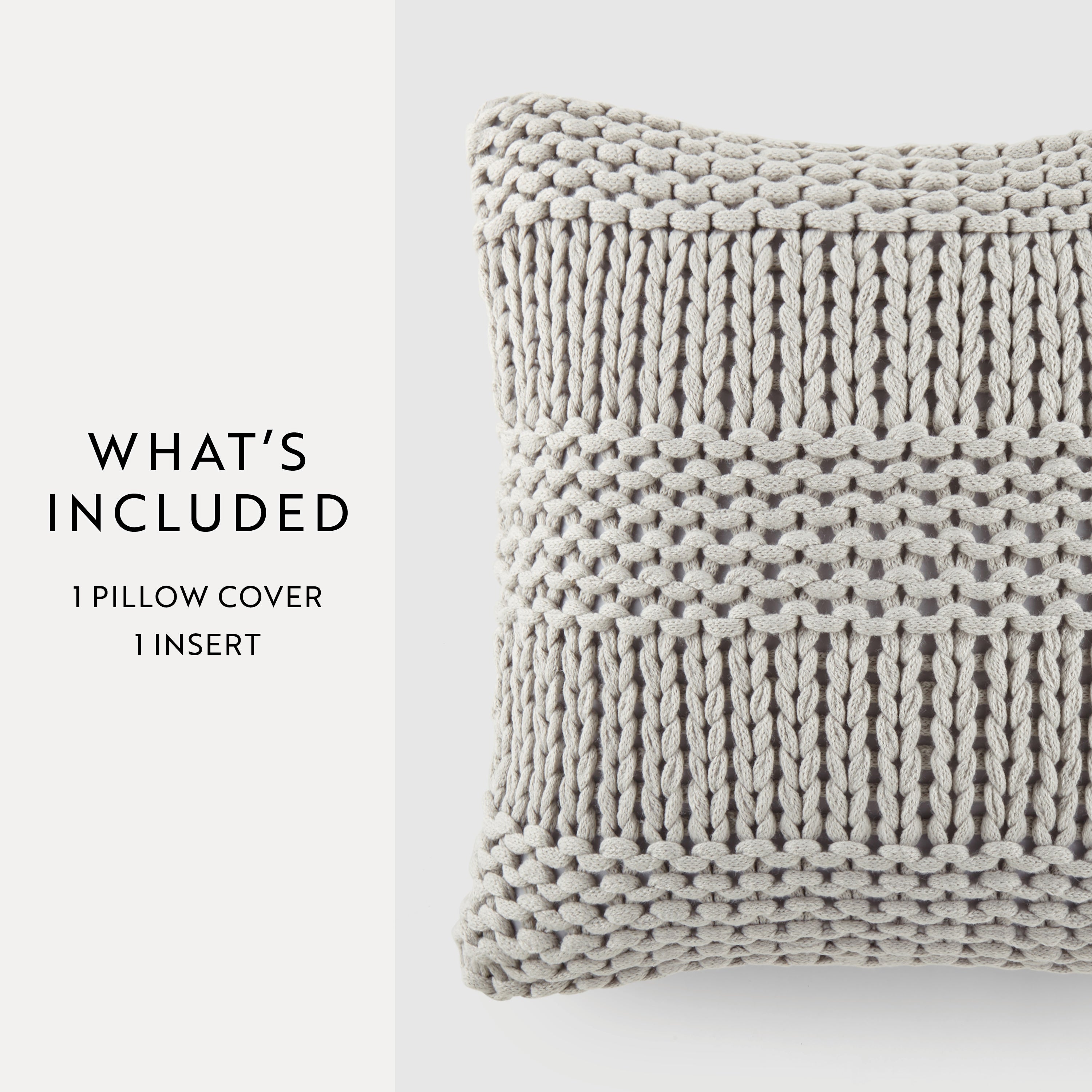 Cozy Chunky Knit Acrylic Decor Throw Pillow Cover