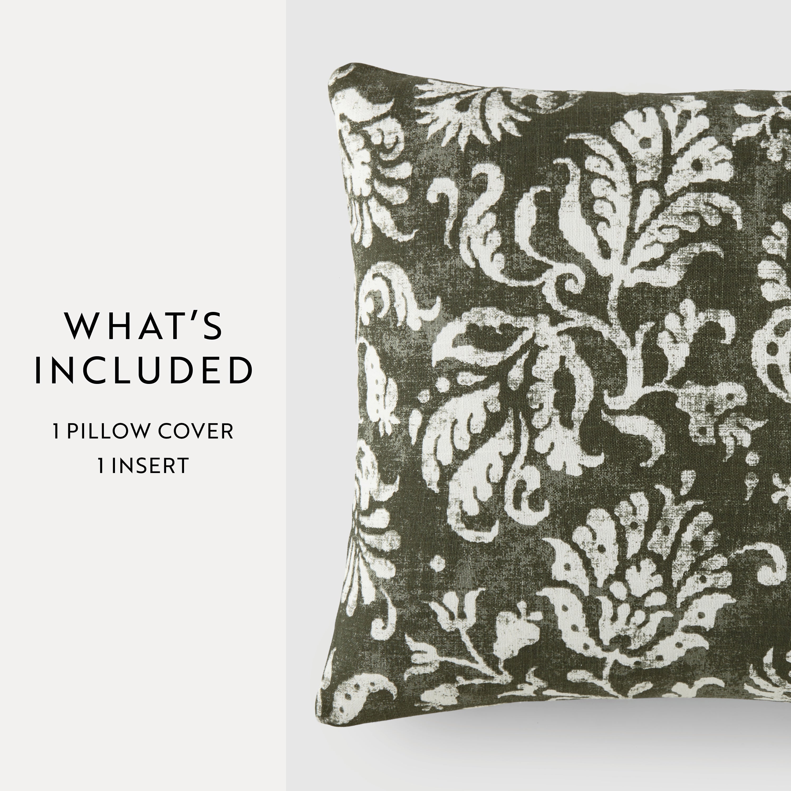 Distressed Floral Elegant Cotton Decor Throw Pillow Cover