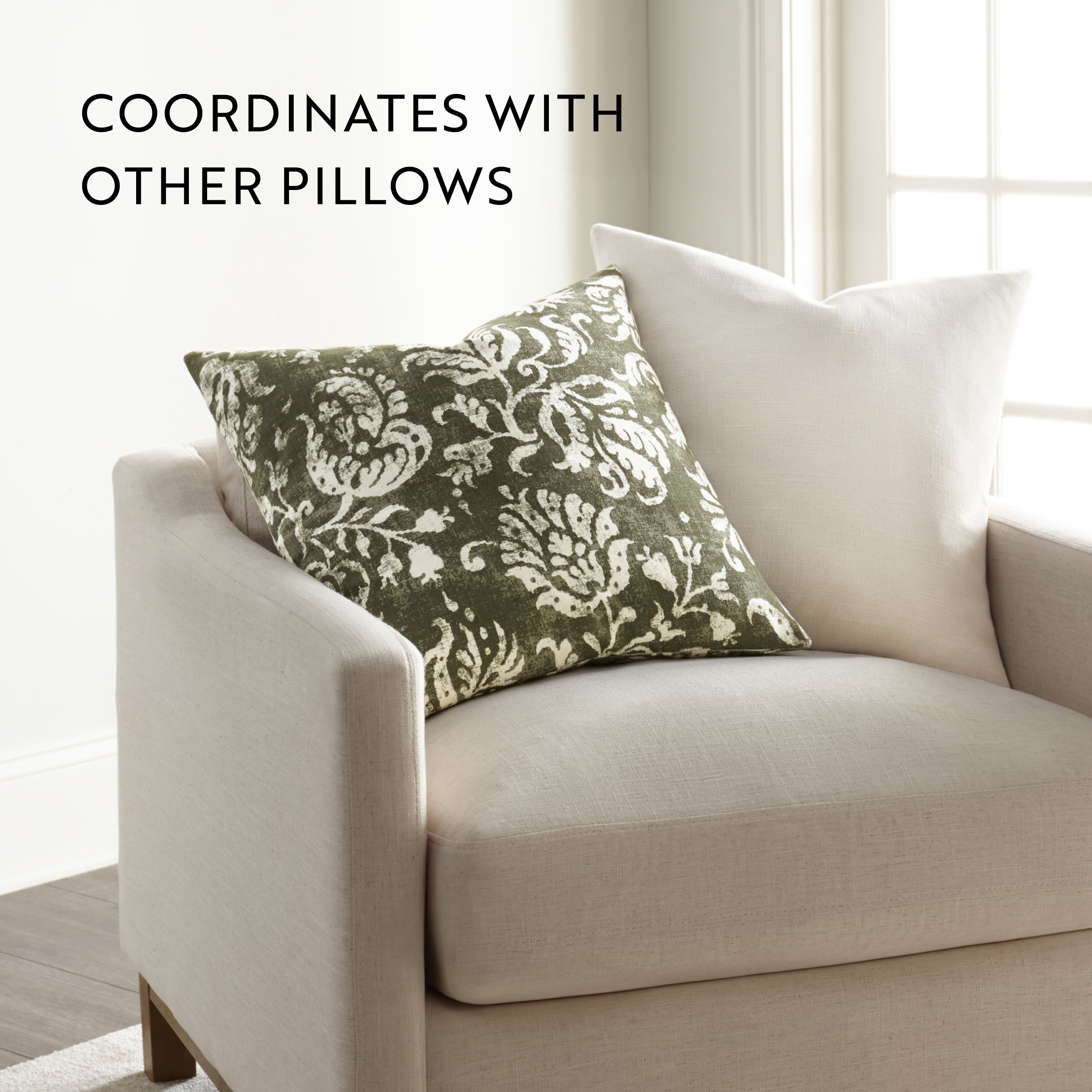 Distressed Floral Elegant Cotton Decor Throw Pillow Cover