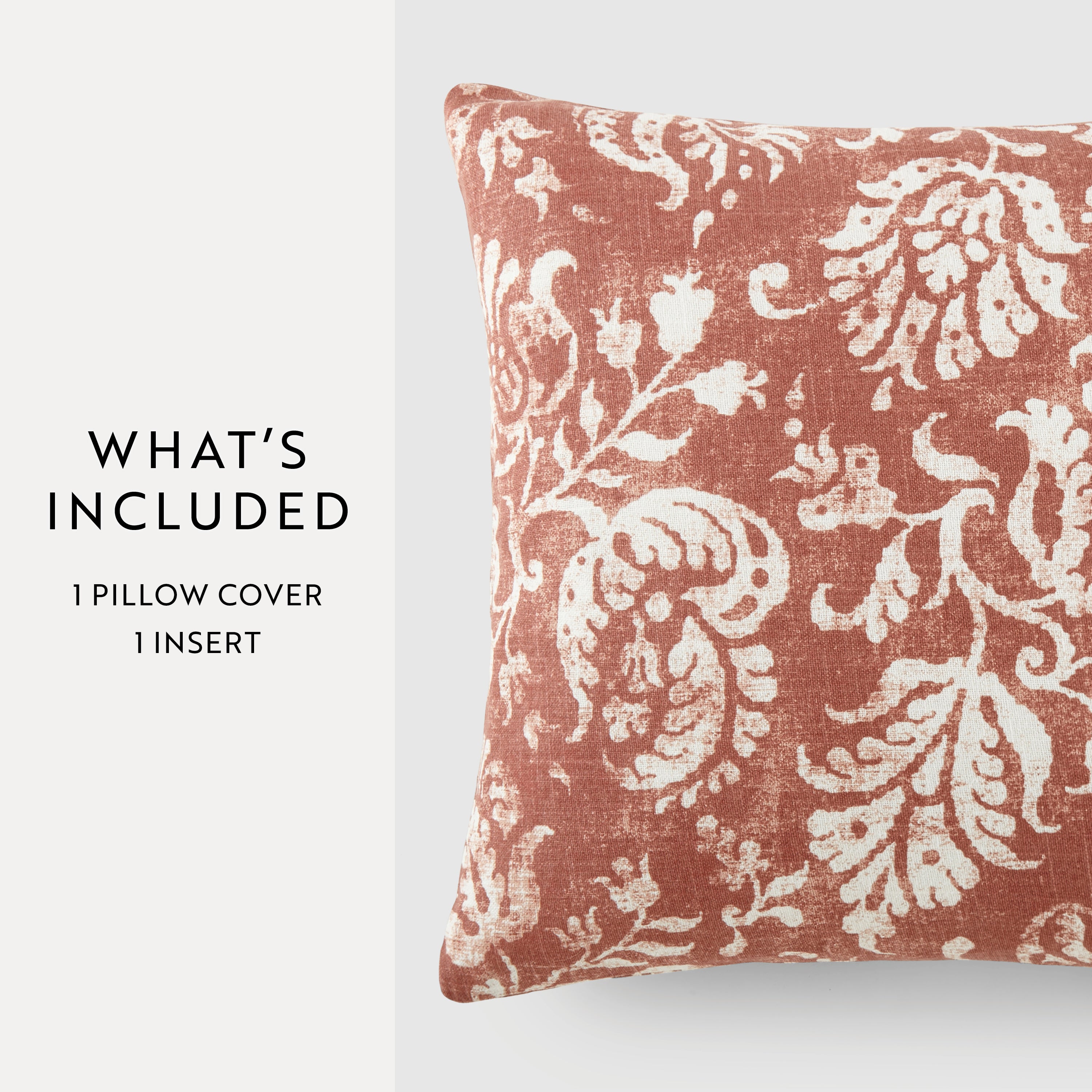 Distressed Floral Elegant Cotton Decor Throw Pillow Cover