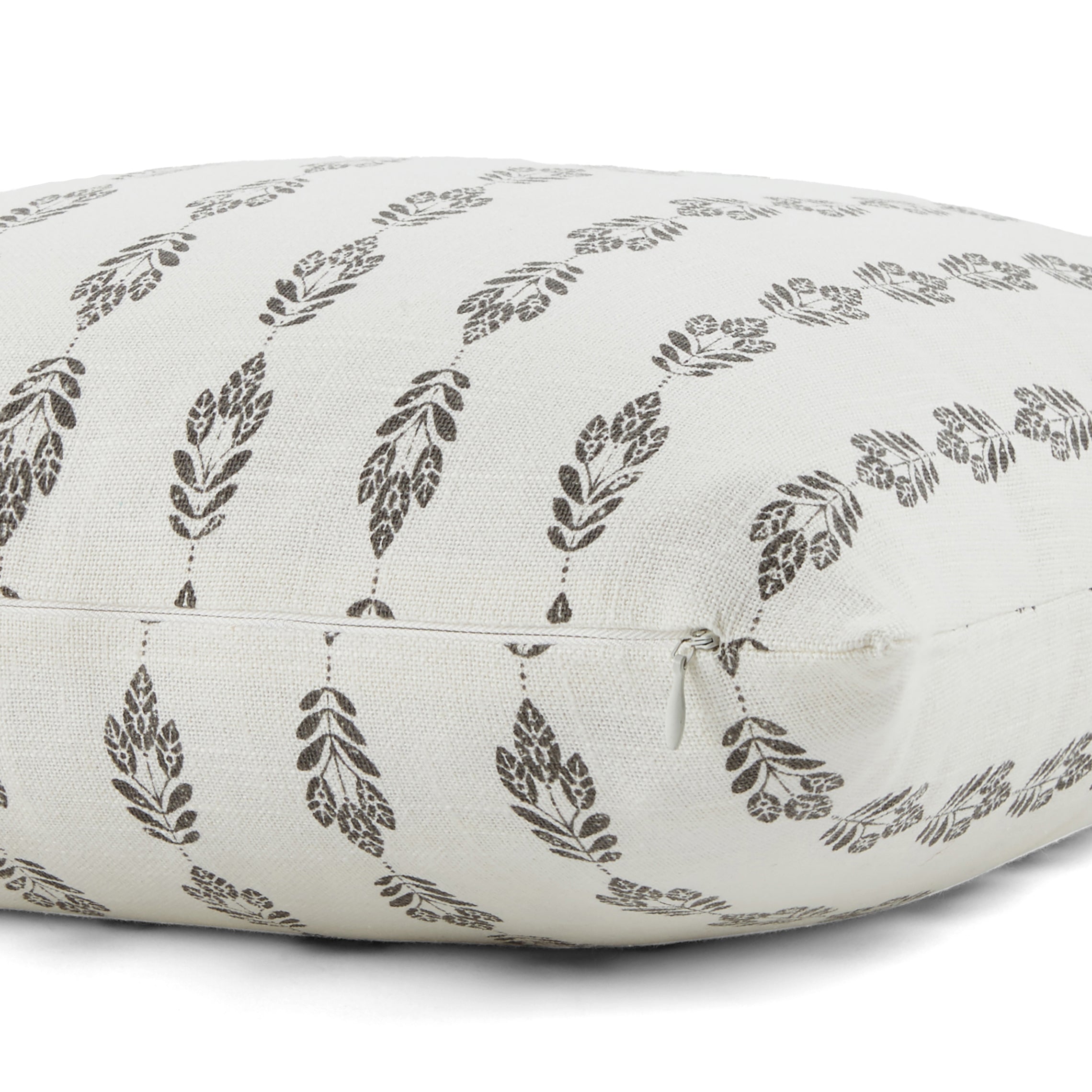 Folk Leaves Elegant Cotton Decor Throw Pillow Cover
