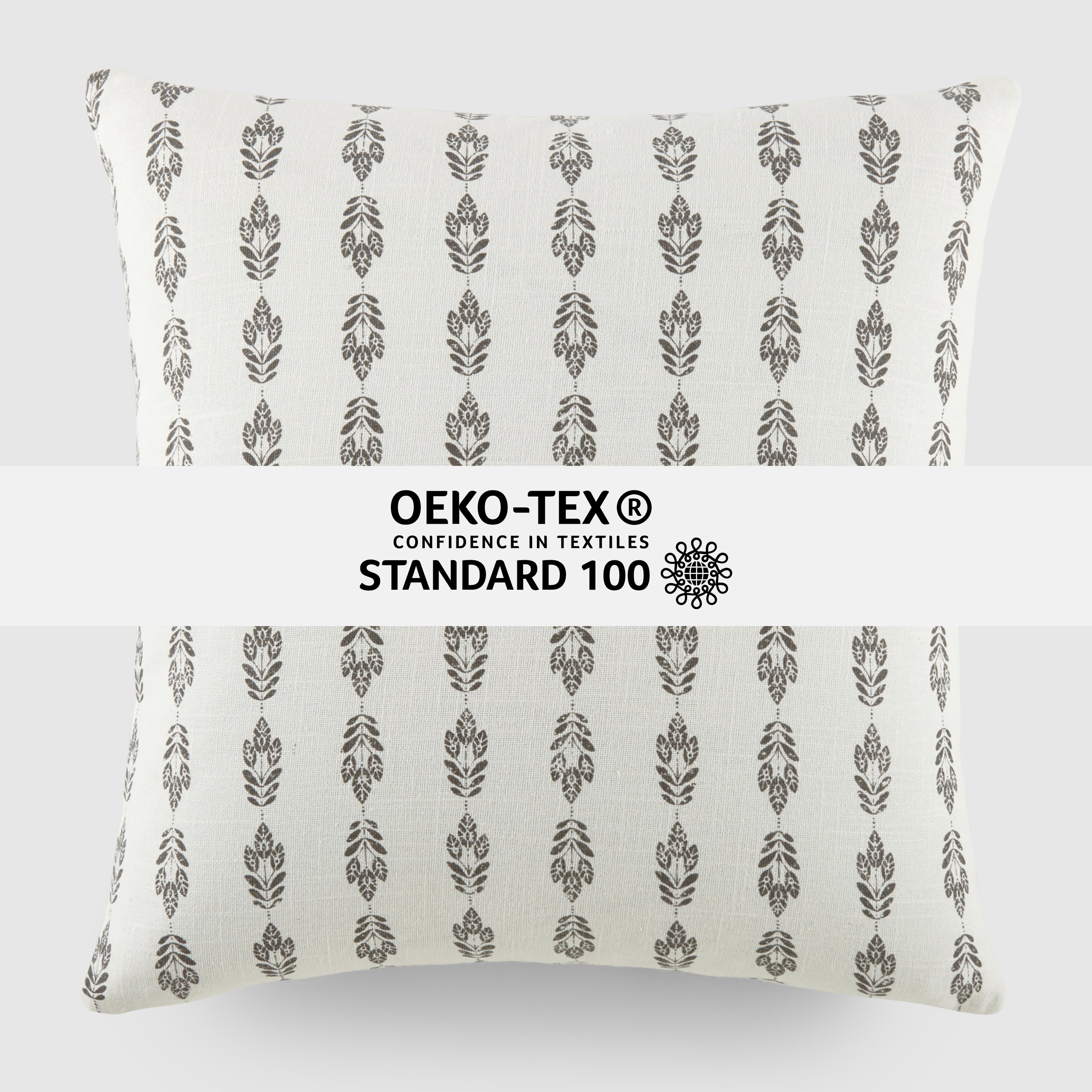 Folk Leaves Elegant Cotton Decor Throw Pillow Cover