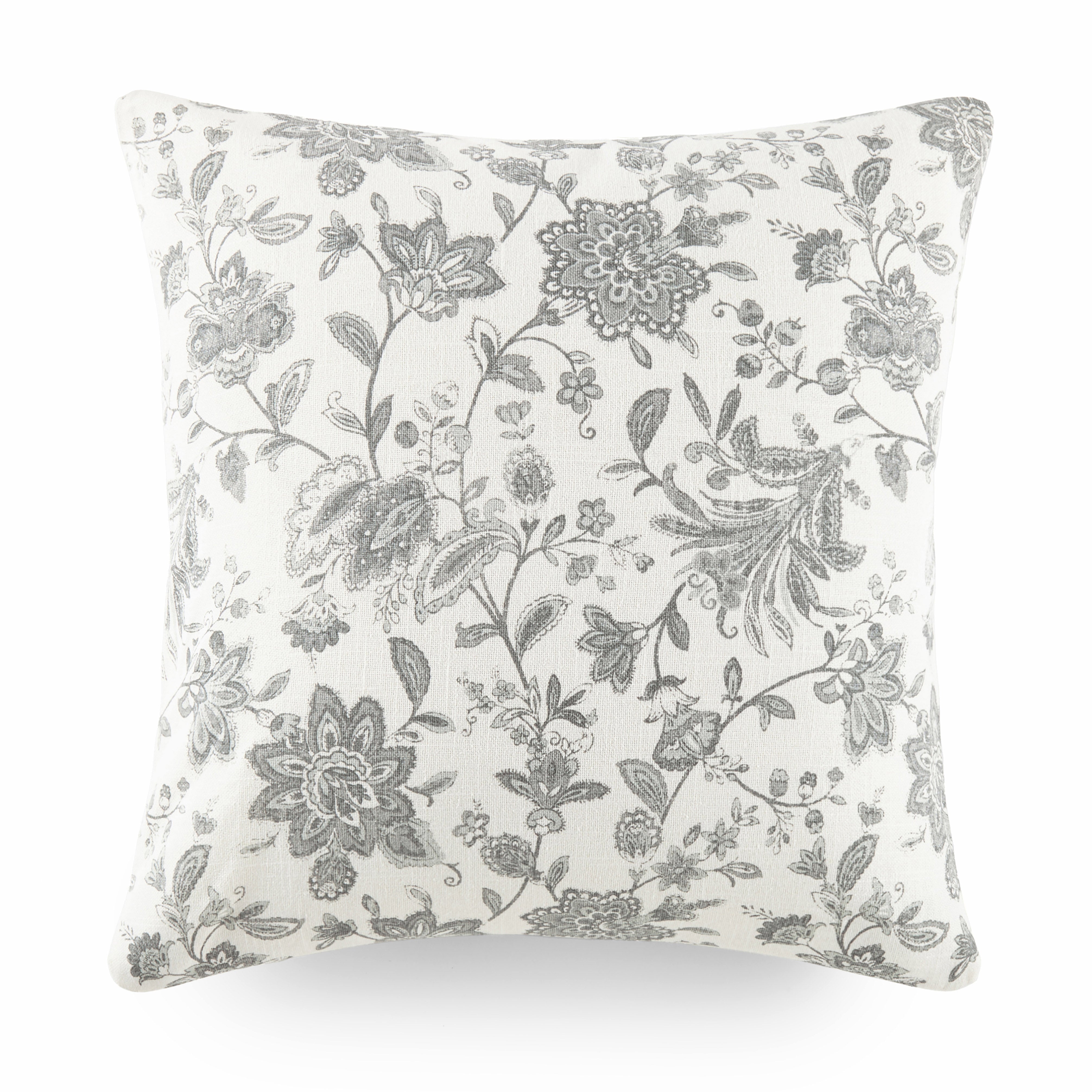 Jacobean Elegant Cotton Decor Throw Pillow Cover