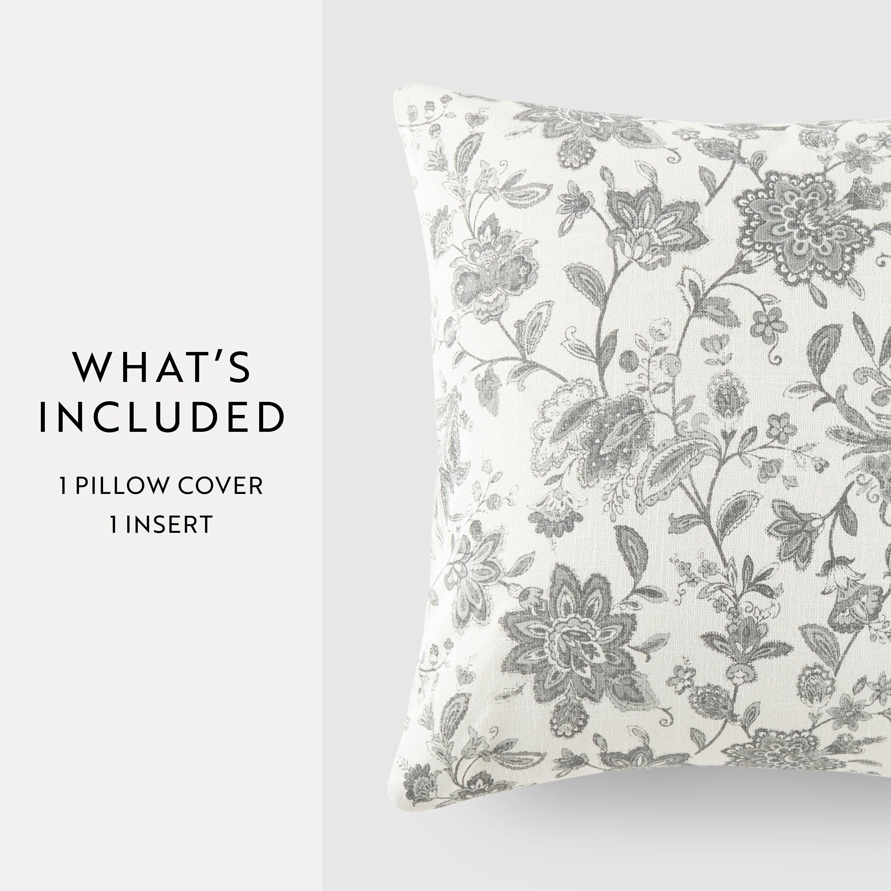 Jacobean Elegant Cotton Decor Throw Pillow Cover