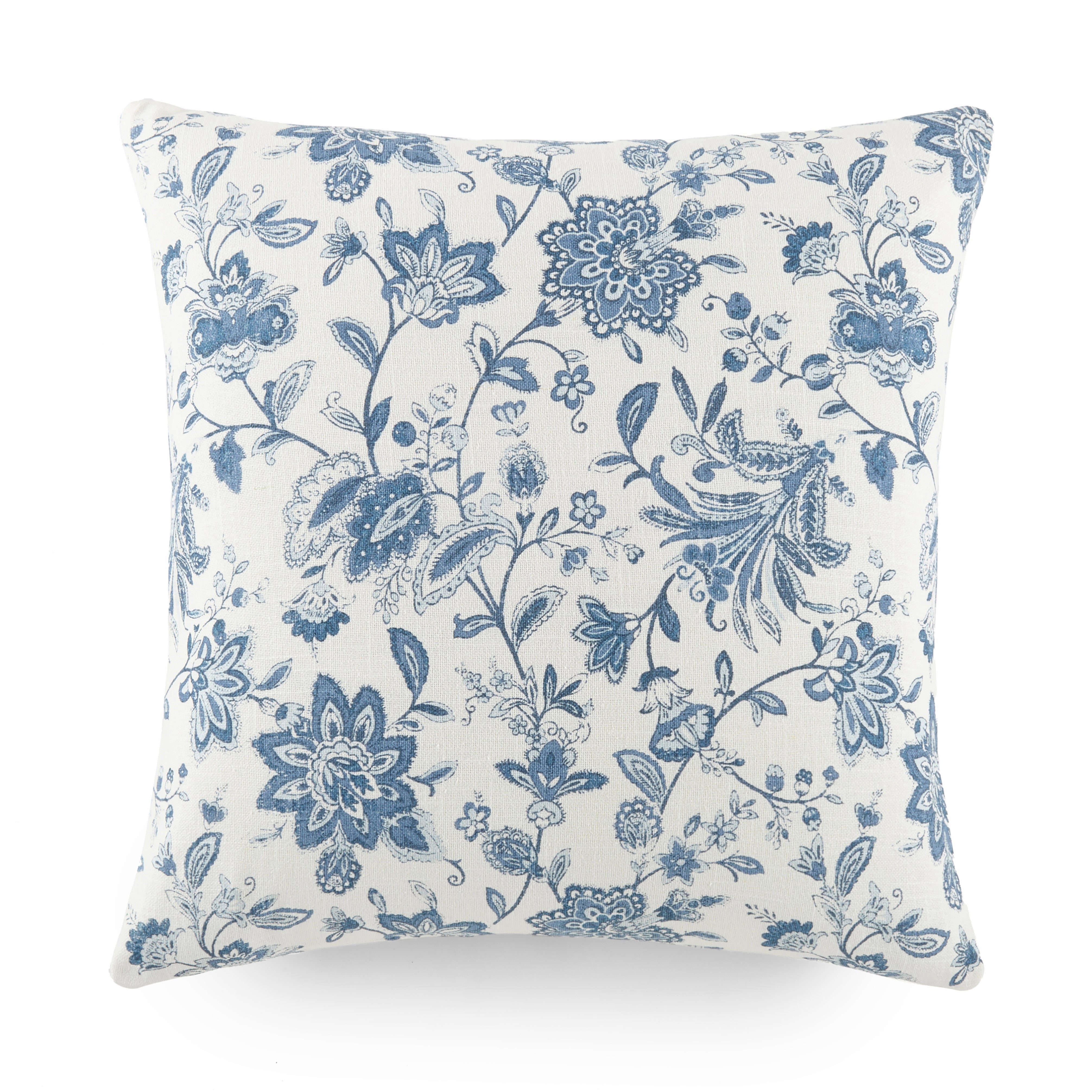 Jacobean Elegant Cotton Decor Throw Pillow Cover