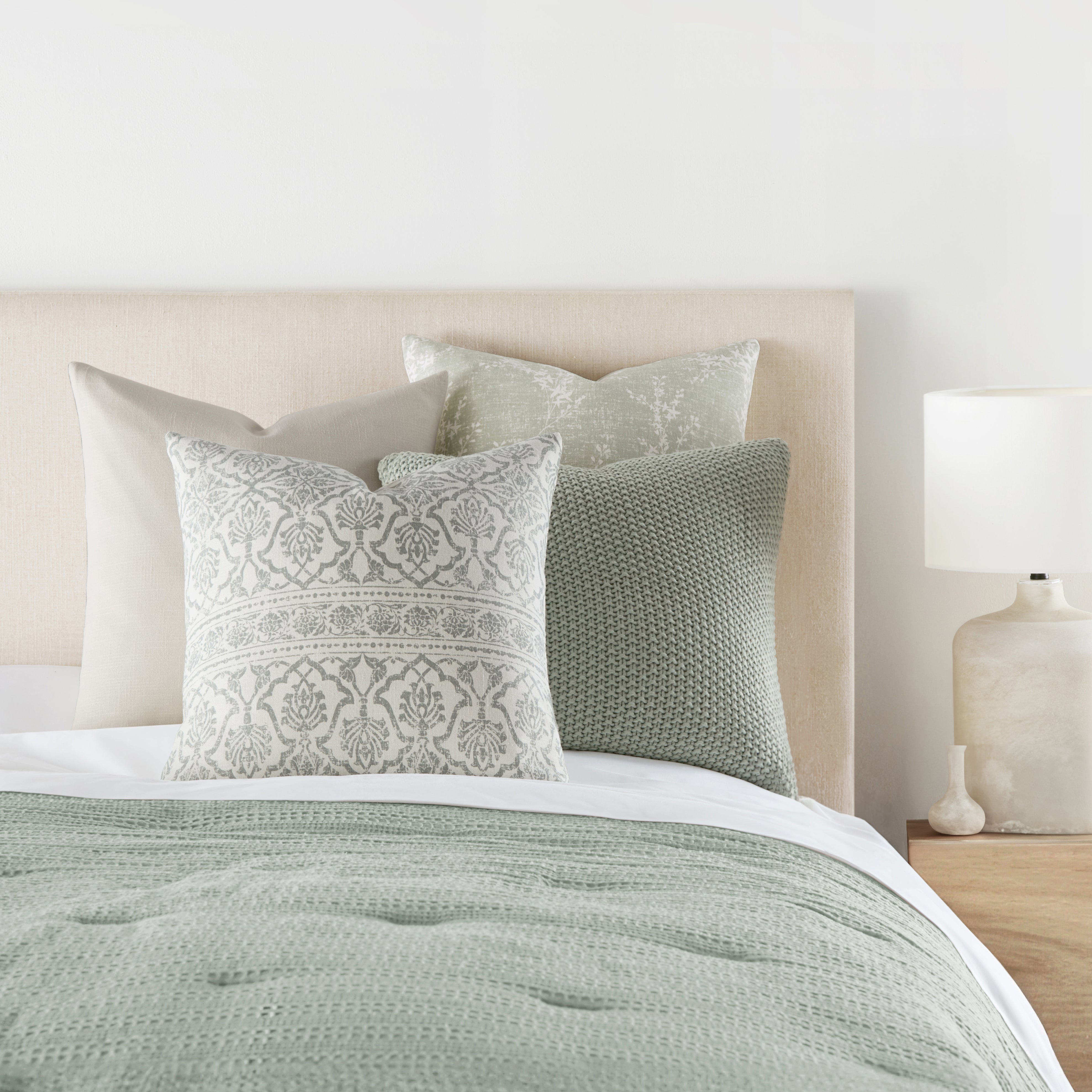 Seed Stitch Knit Acrylic Decor Throw Pillow Cover