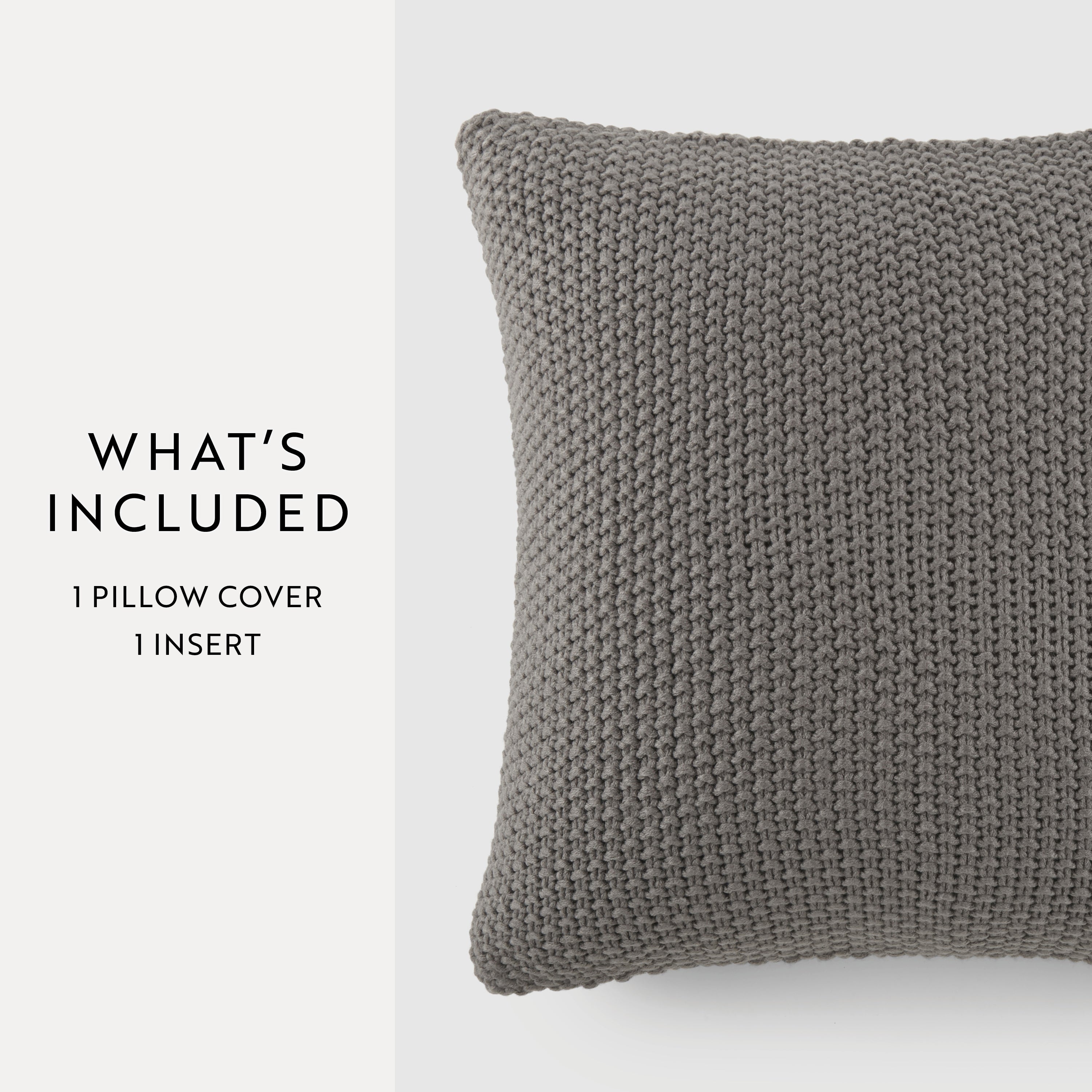 Seed Stitch Knit Acrylic Decor Throw Pillow Cover