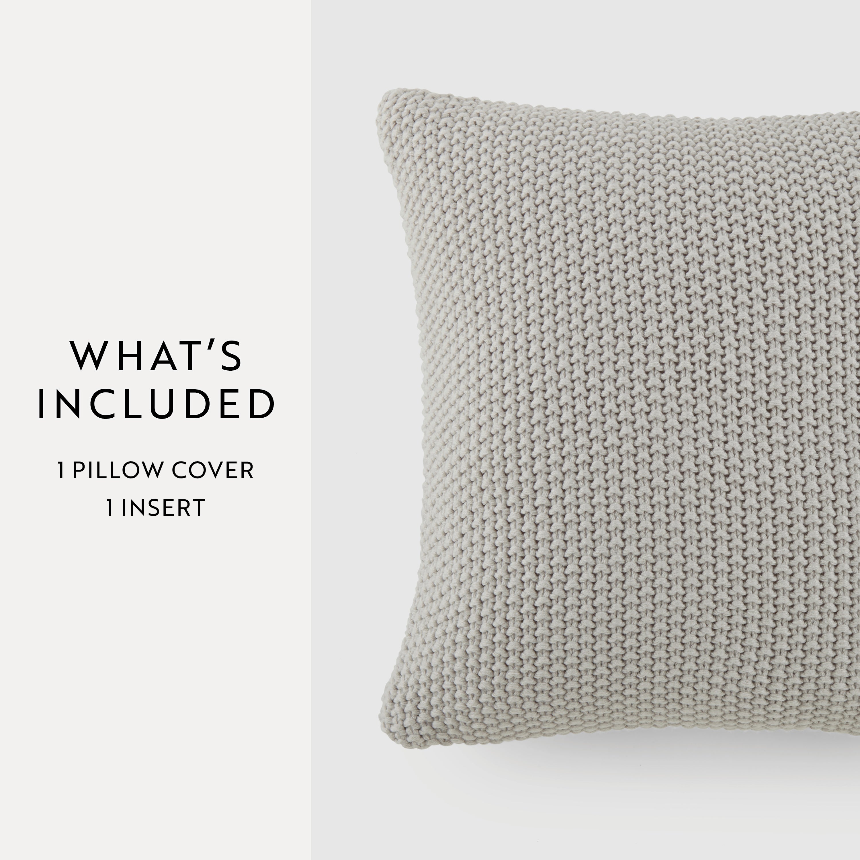 Seed Stitch Knit Acrylic Decor Throw Pillow Cover
