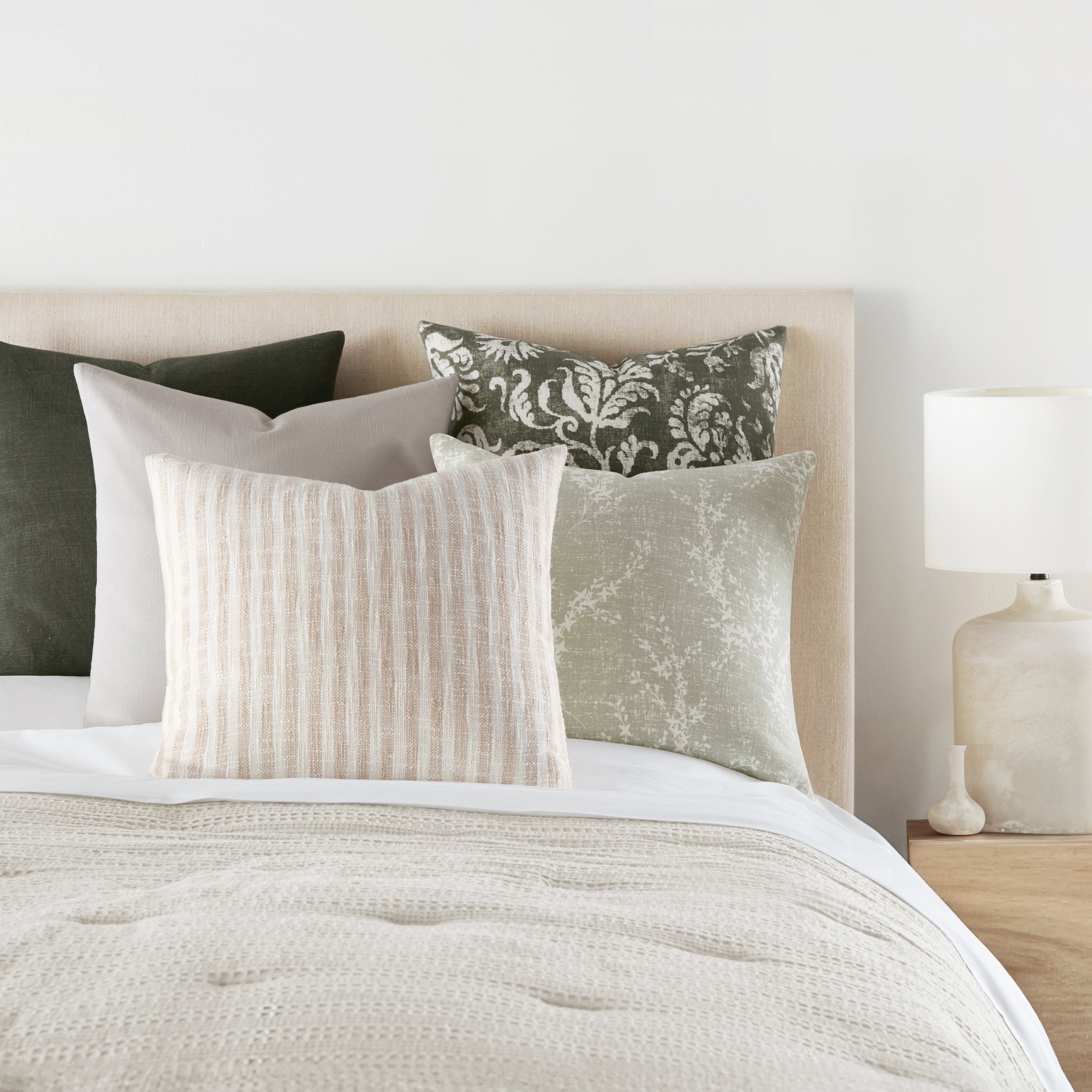 Stone Washed and Distressed Cotton Decor Throw Pillow Cover