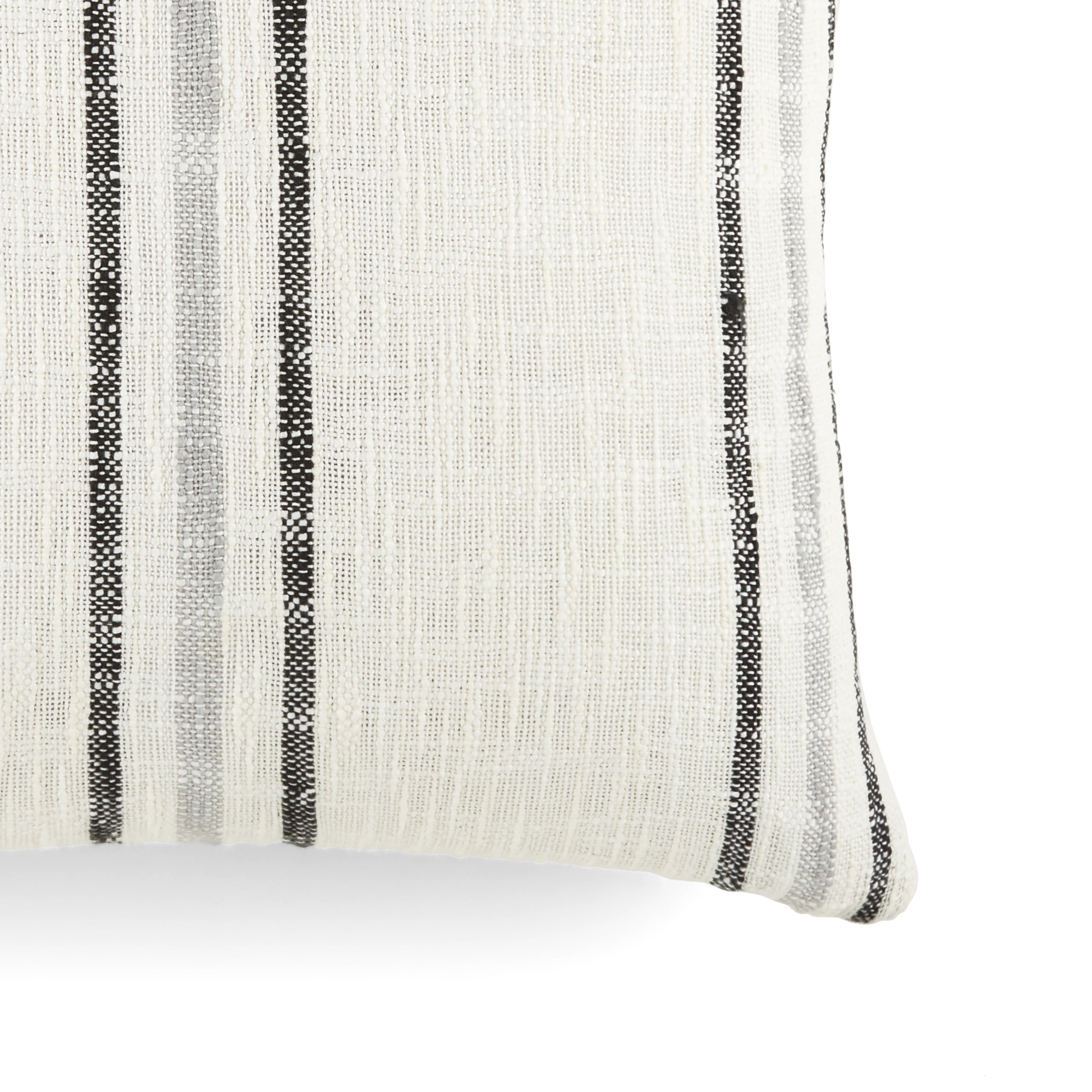 Framed Stripe Yarn-Dyed Cotton Decor Throw Pillow Cover