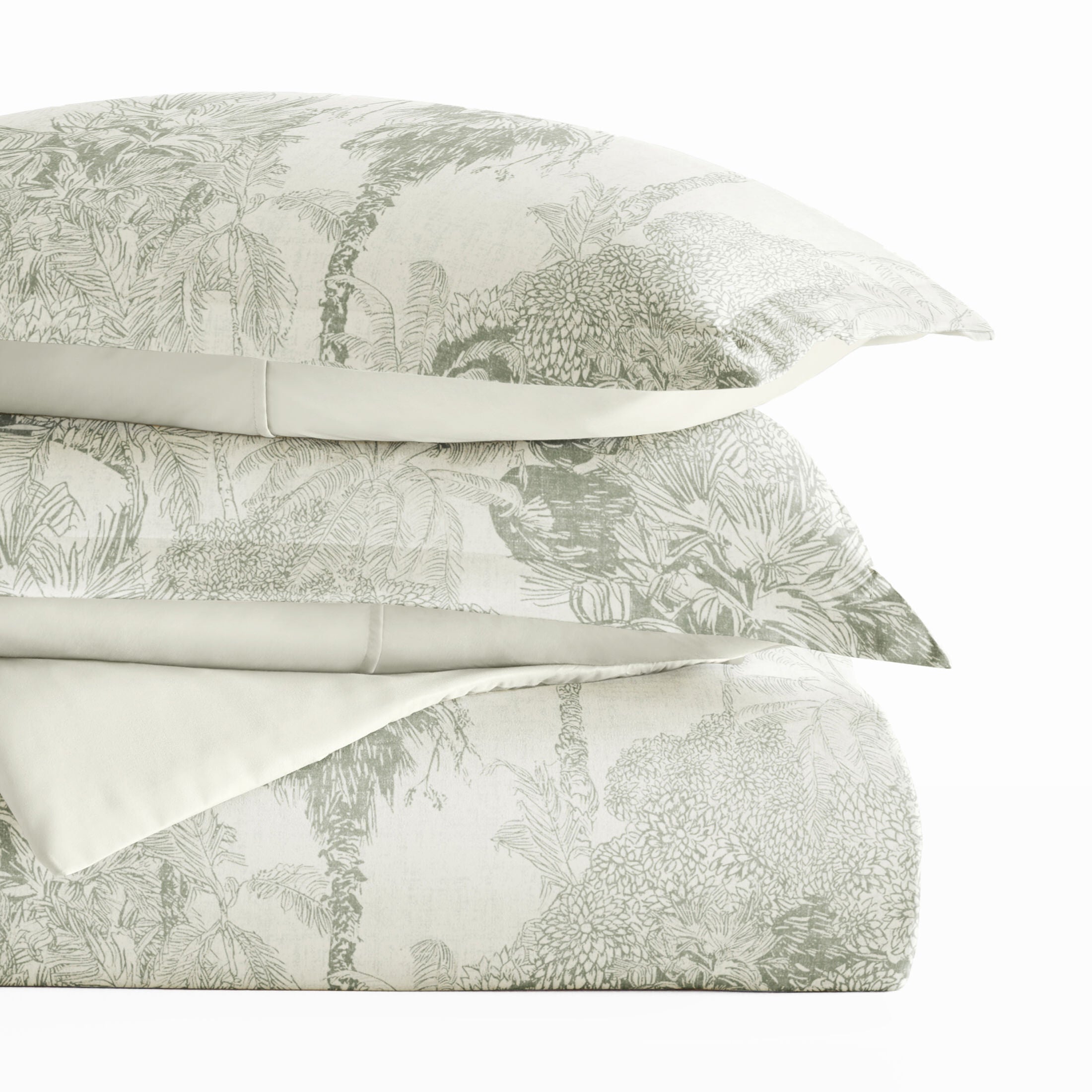 Paradise Toile Patterned Reversible Duvet Cover Set