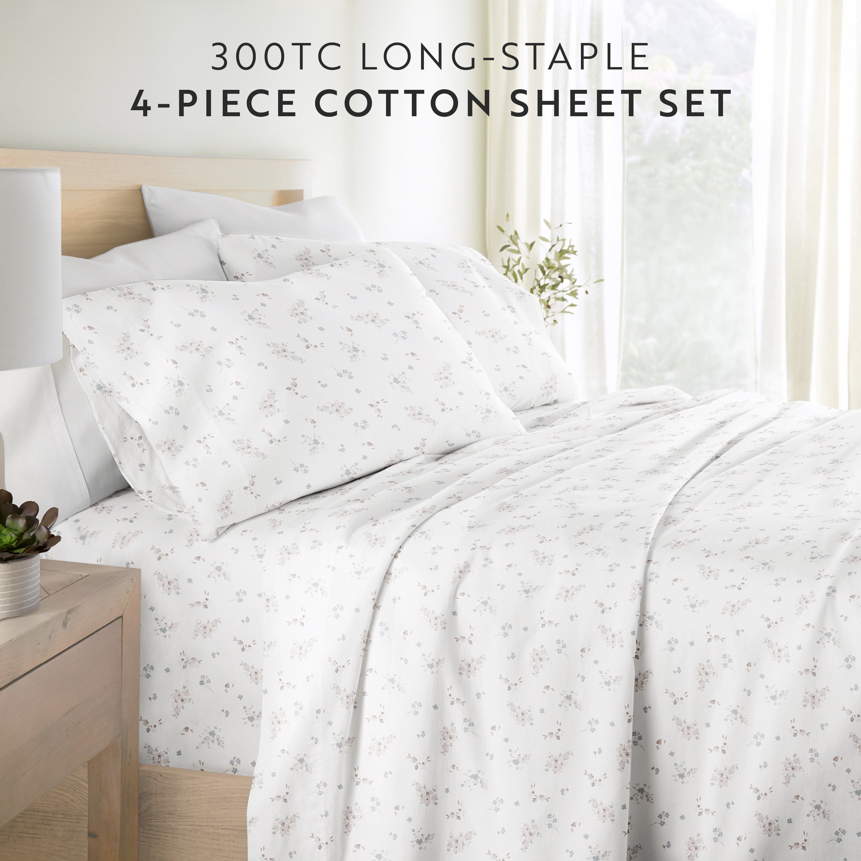 Bouquet Bliss 100% Cotton Long Staple Sheet Set