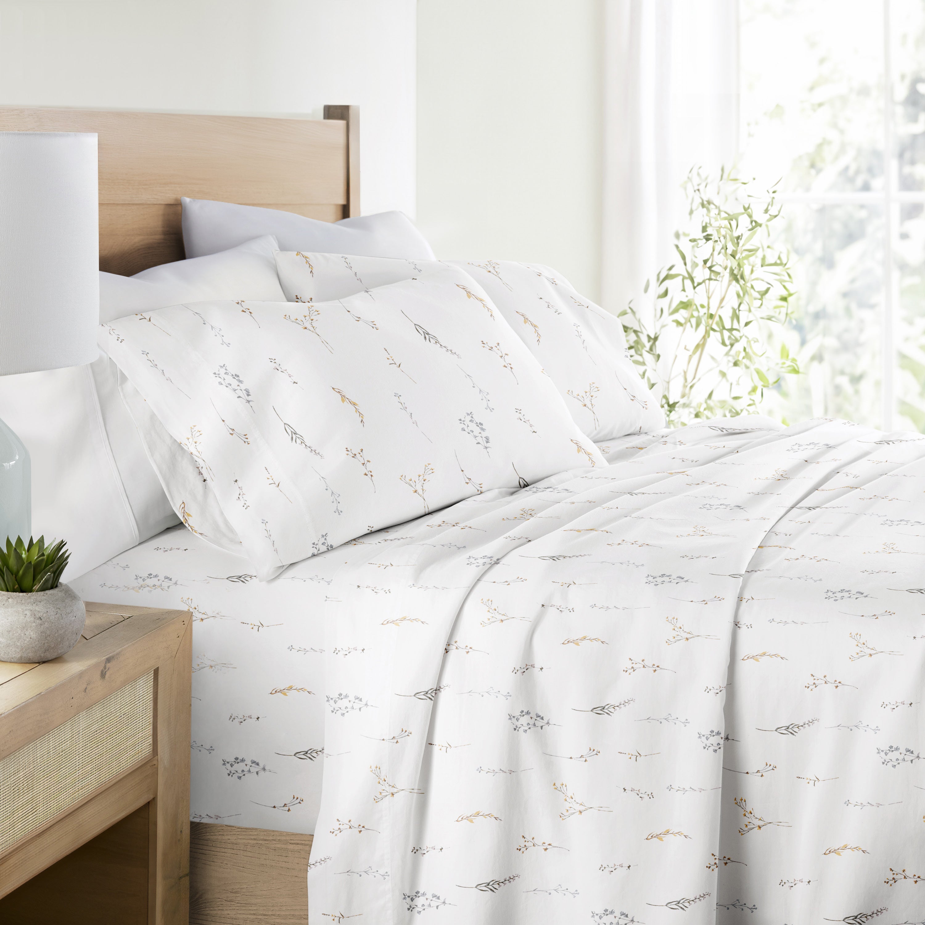 Wild Garden 100% Cotton Long Staple Sheet Set