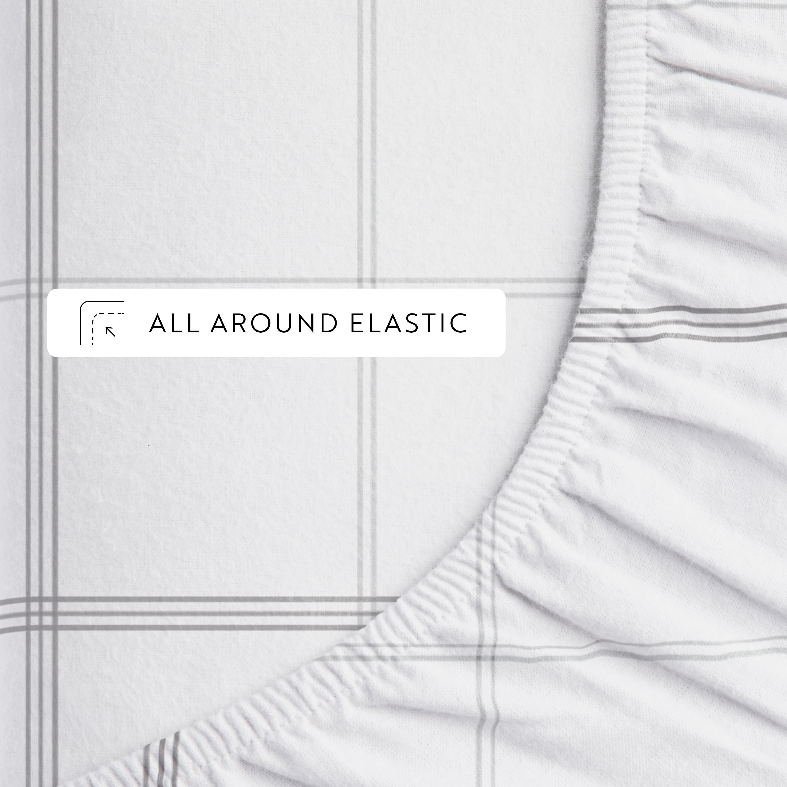 Checkered 4-Piece 100% Cotton Flannel Sheet Set