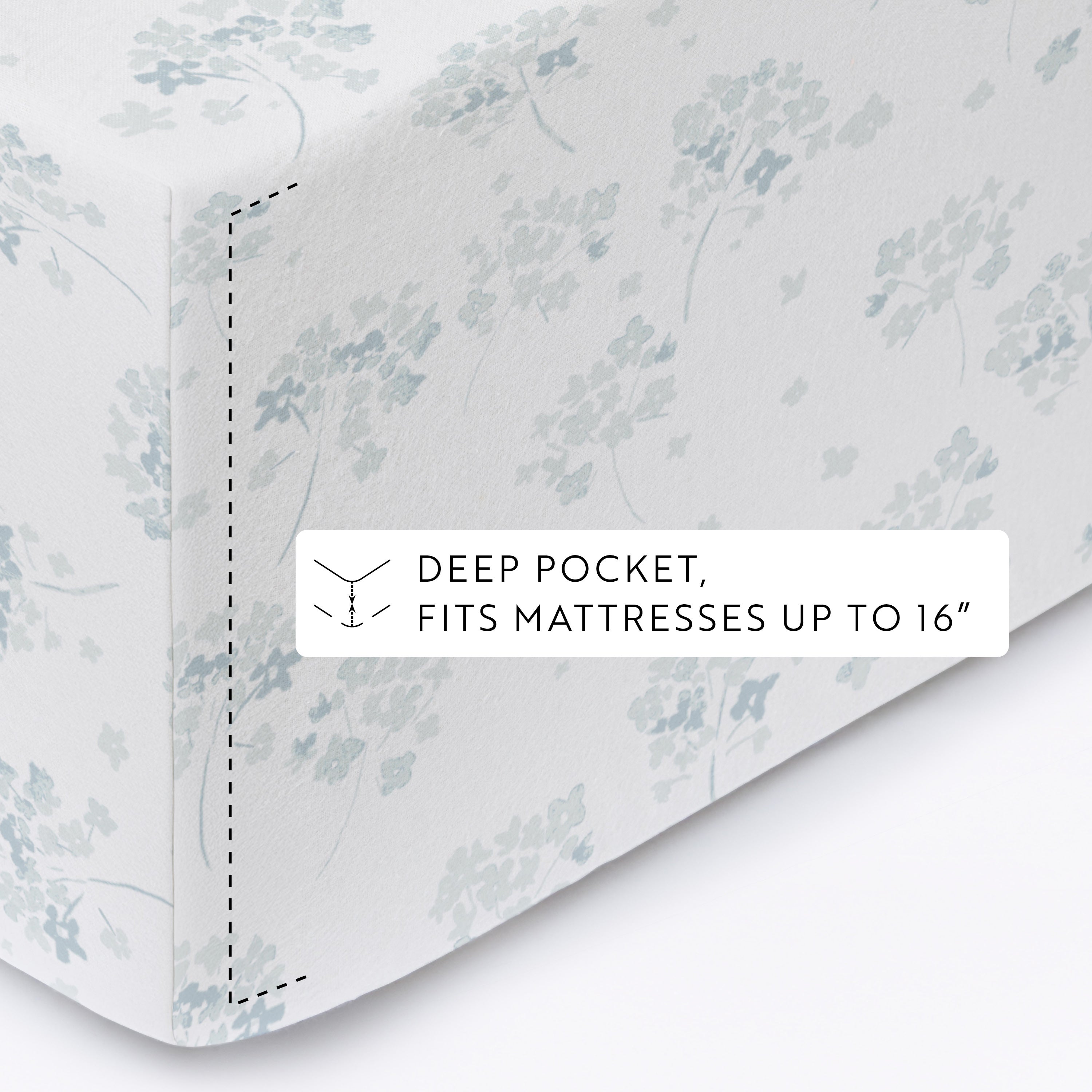 Flower Bunch 4-Piece 100% Cotton Flannel Sheet Set