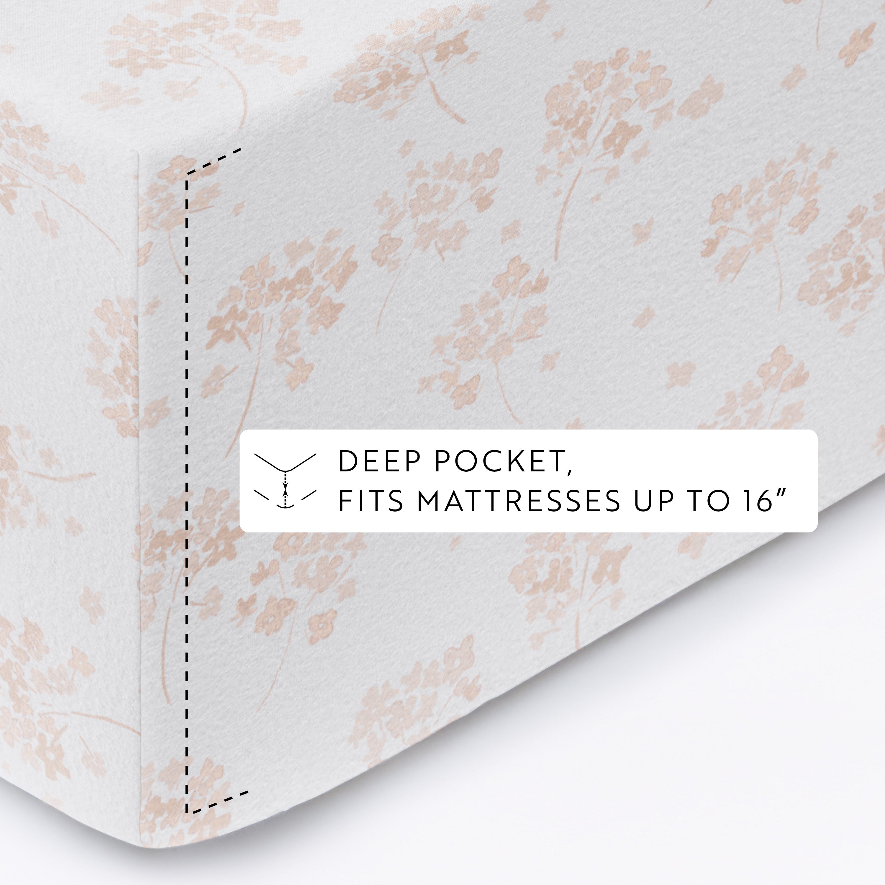 Flower Bunch 4-Piece 100% Cotton Flannel Sheet Set