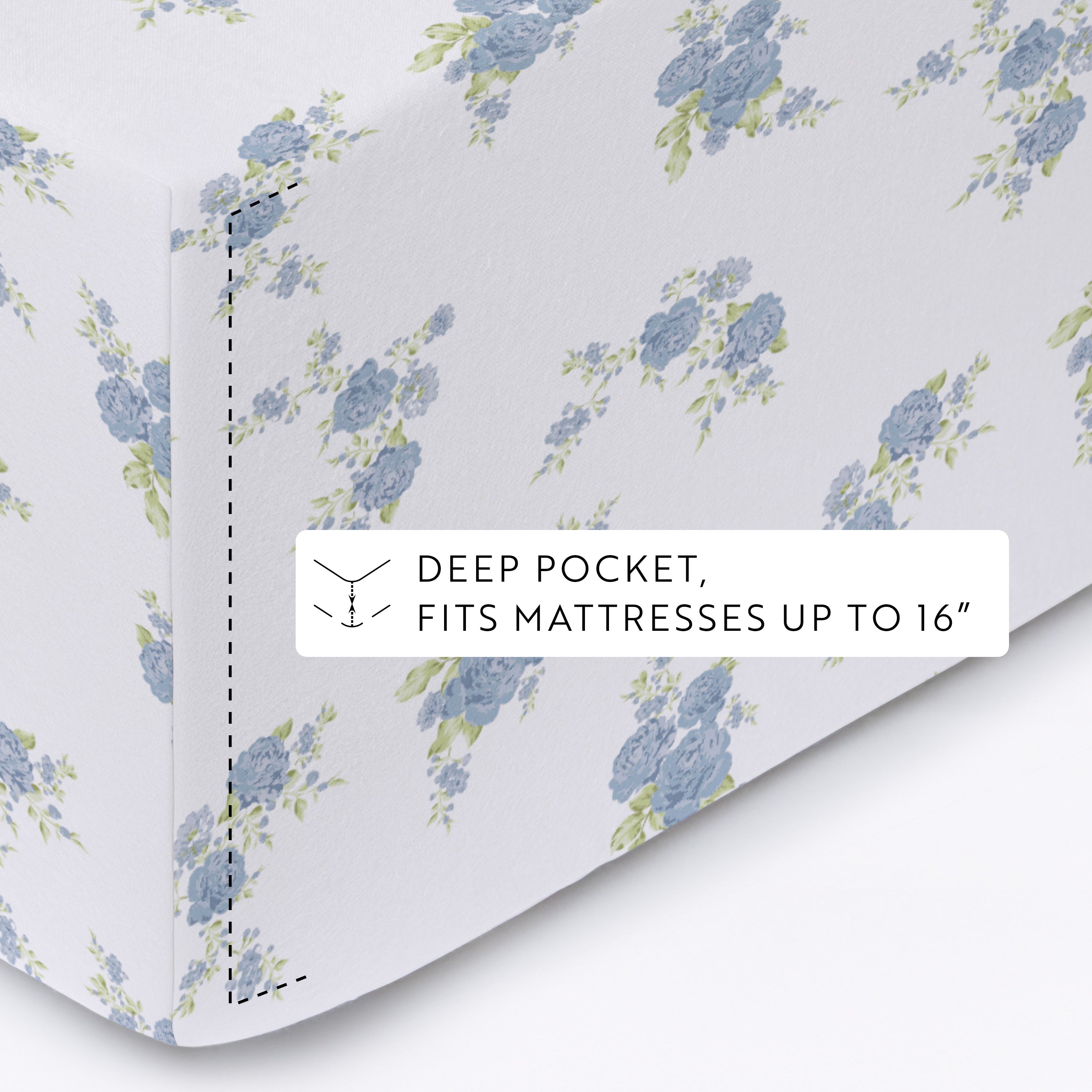Rose Bunch 4-Piece 100% Cotton Flannel Sheet Set