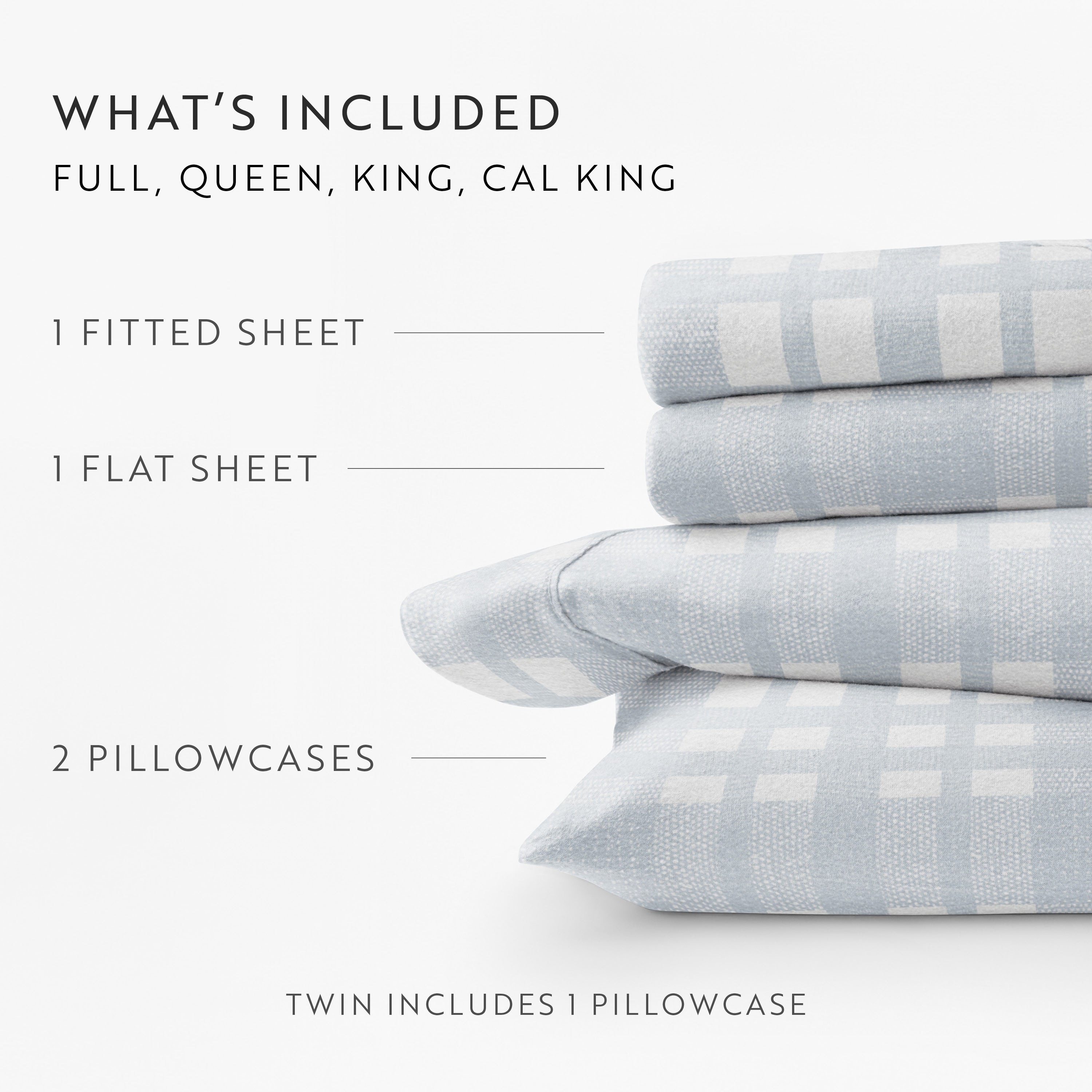 Woven 4-Piece 100% Cotton Flannel Sheet Set