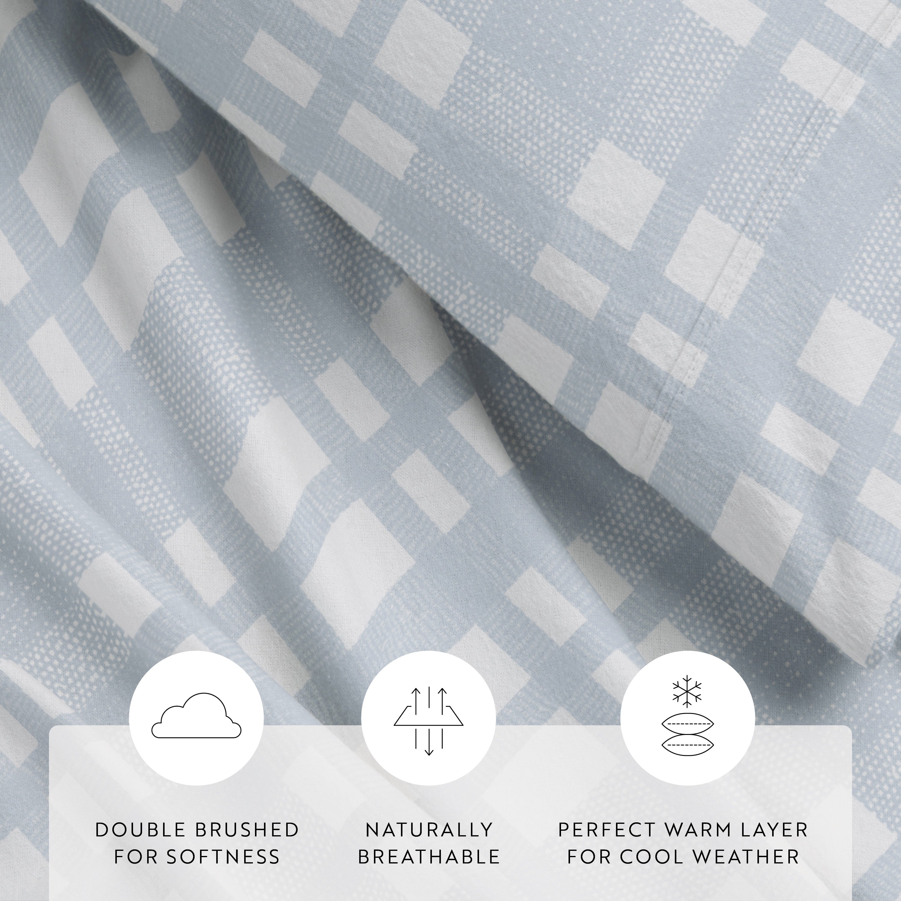 Woven 4-Piece 100% Cotton Flannel Sheet Set