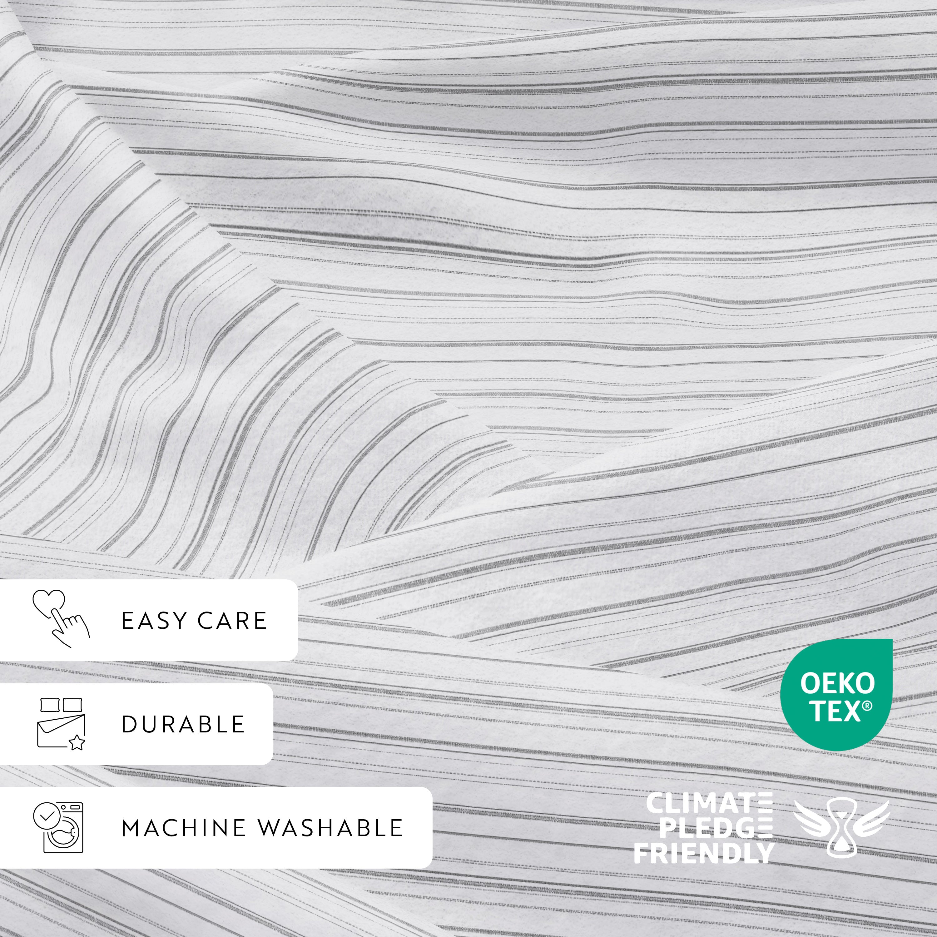 Weathered Stripes 4-Piece 100% Cotton Flannel Sheet Set