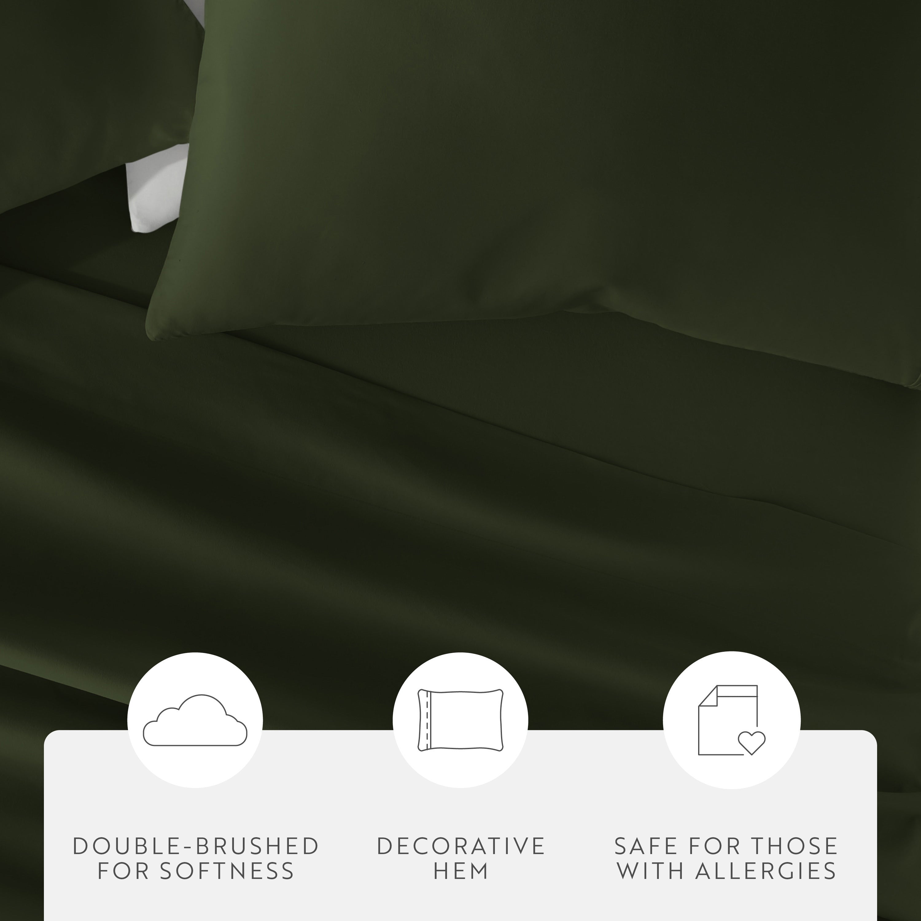 4-Piece Double Brushed Solid Sheet Set