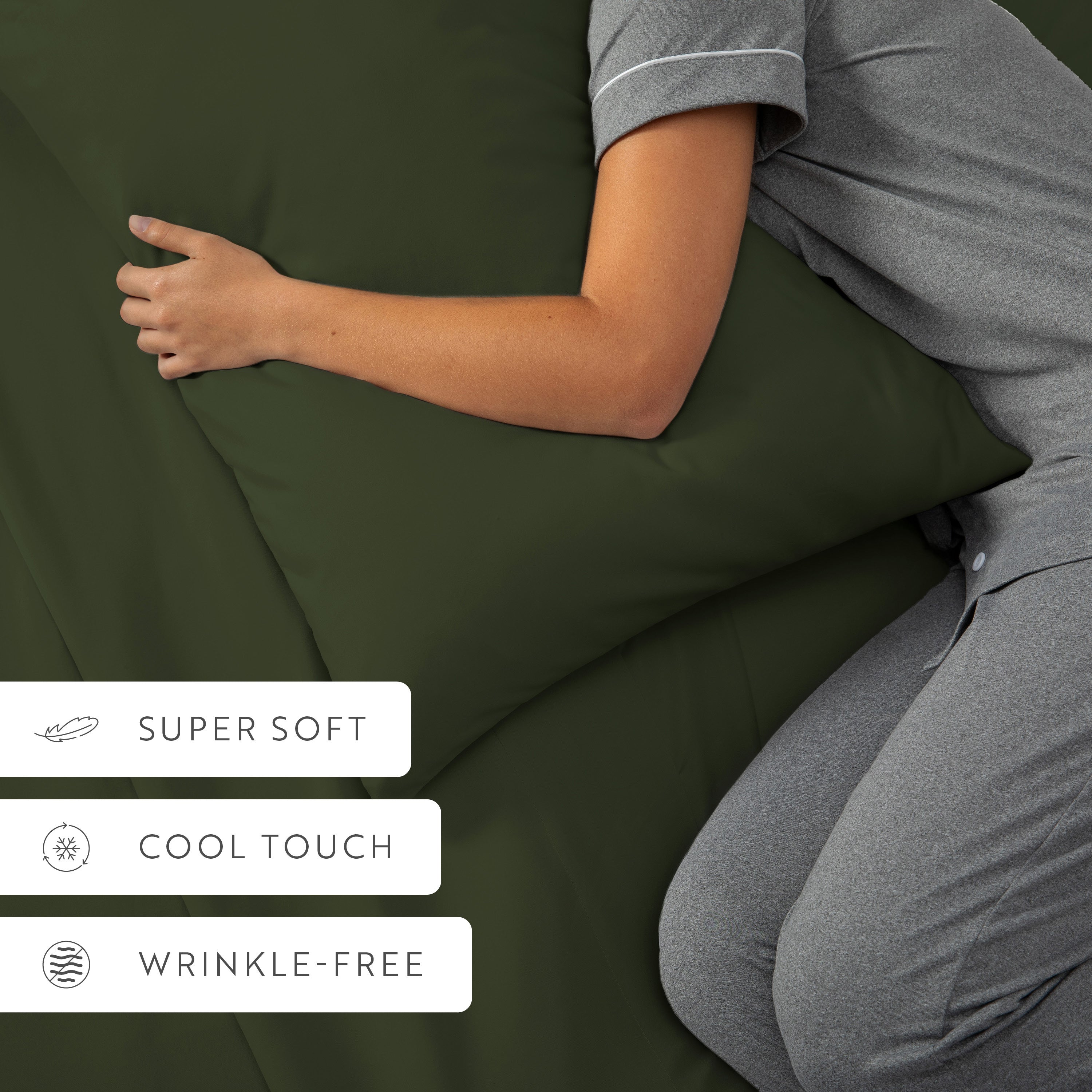 4-Piece Double Brushed Solid Sheet Set