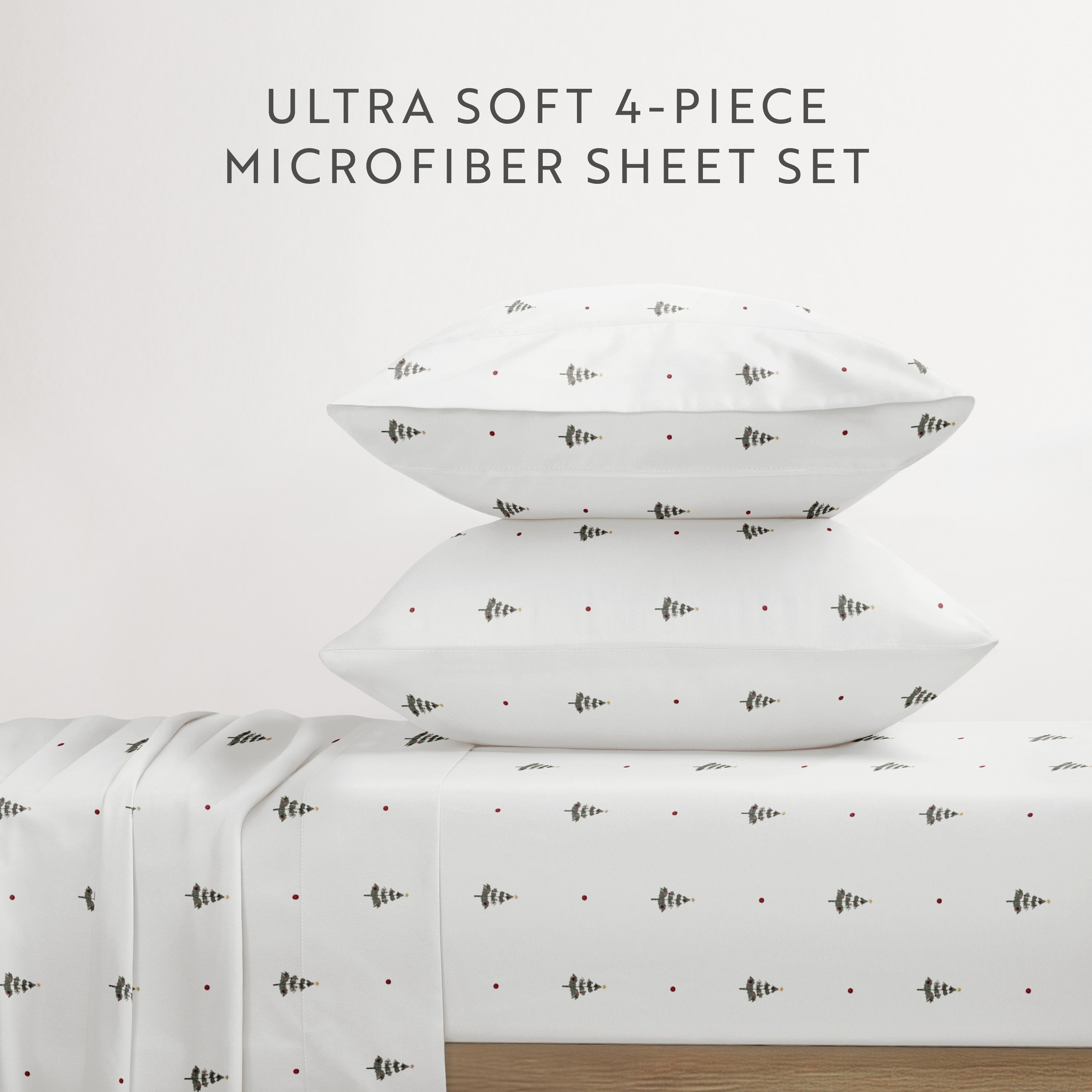 Christmas Tree 4-Piece Patterned Sheet Set