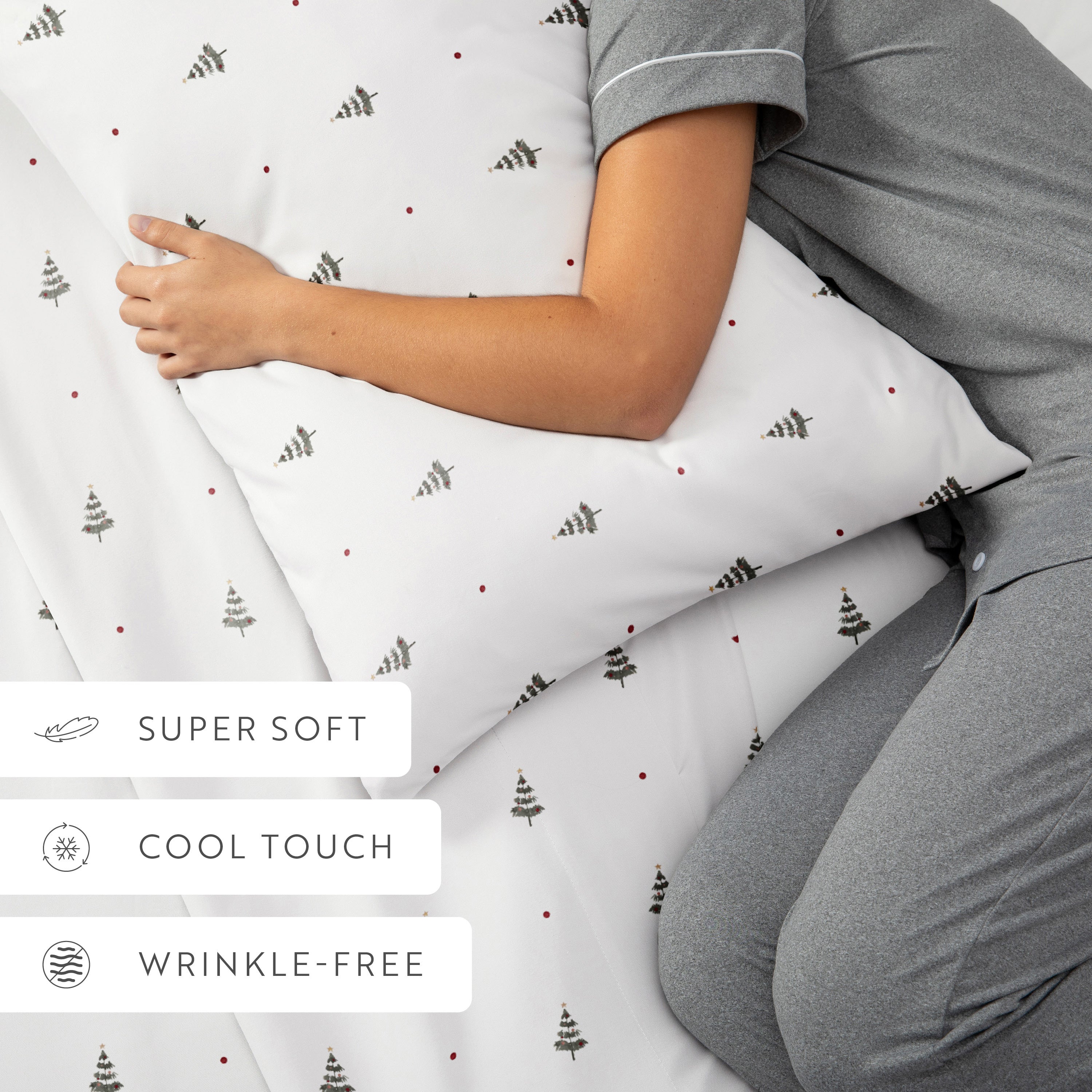 Christmas Tree 4-Piece Patterned Sheet Set