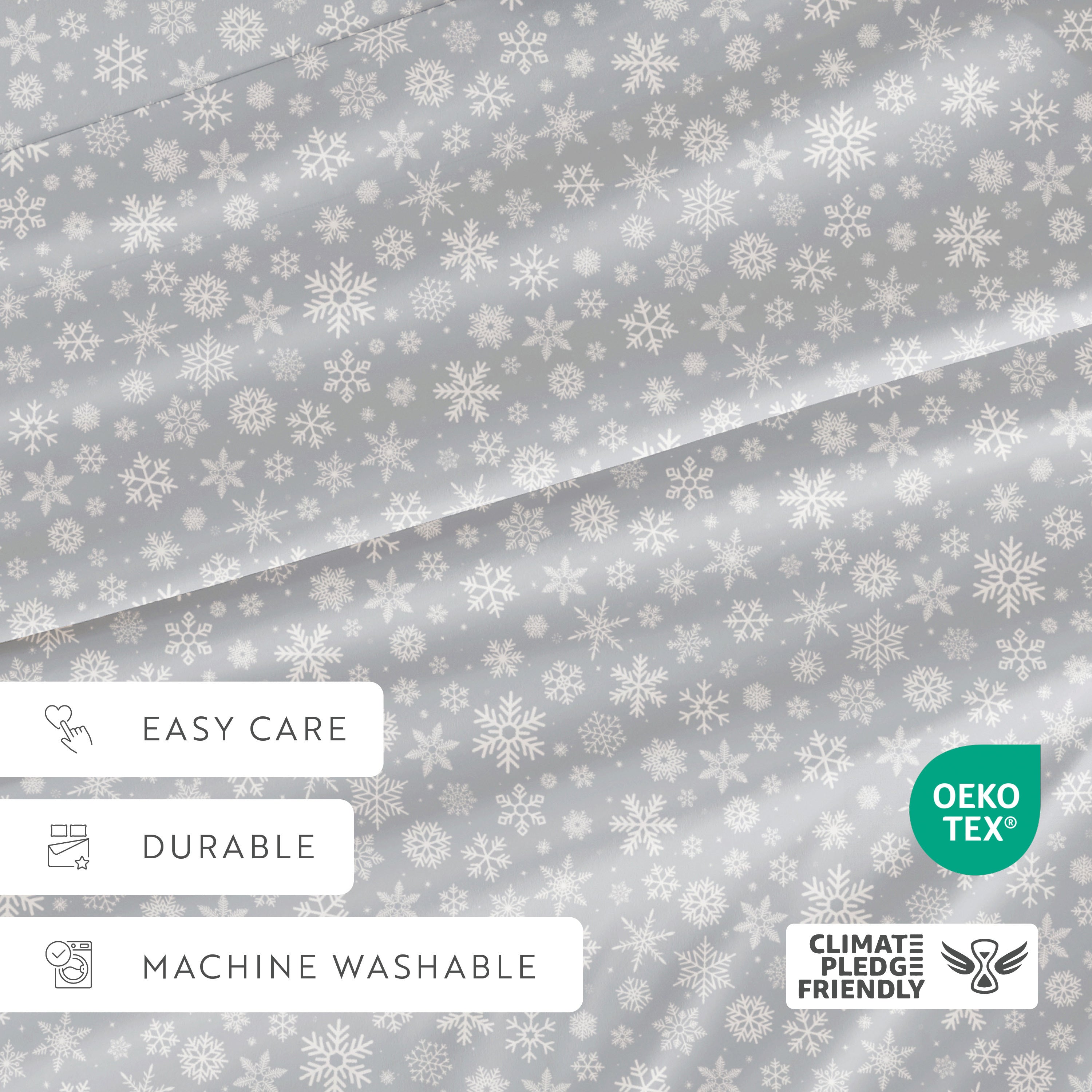 Let It Snow 4-Piece Patterned Sheet Set