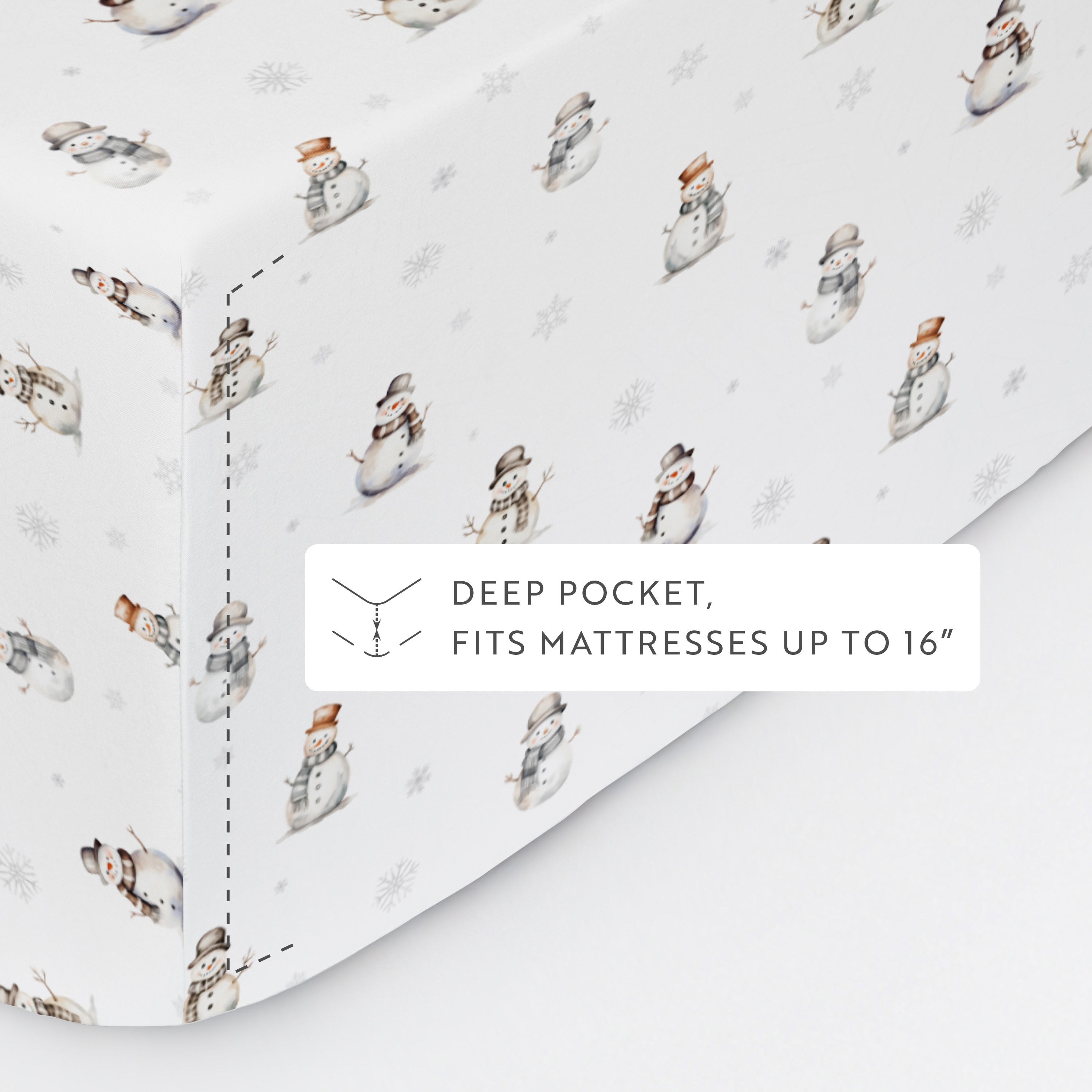 Vintage Snowman 4-Piece Patterned Sheet Set