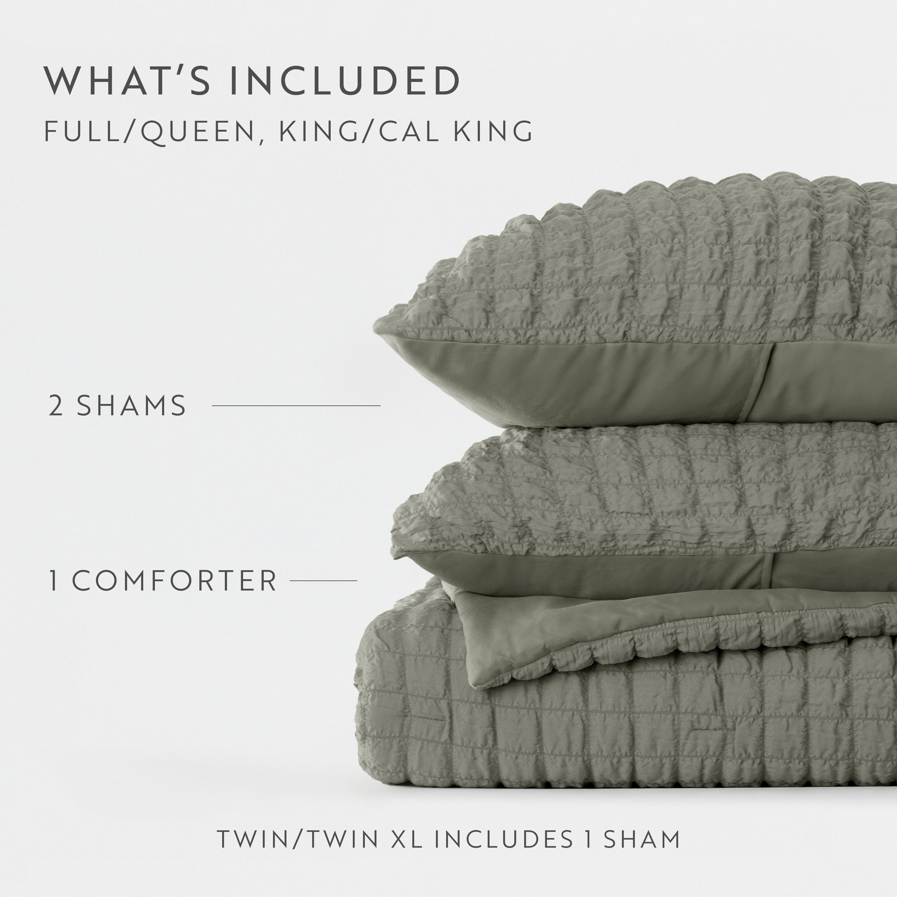 Seersucker Box Textured Down-Alternative Comforter Set