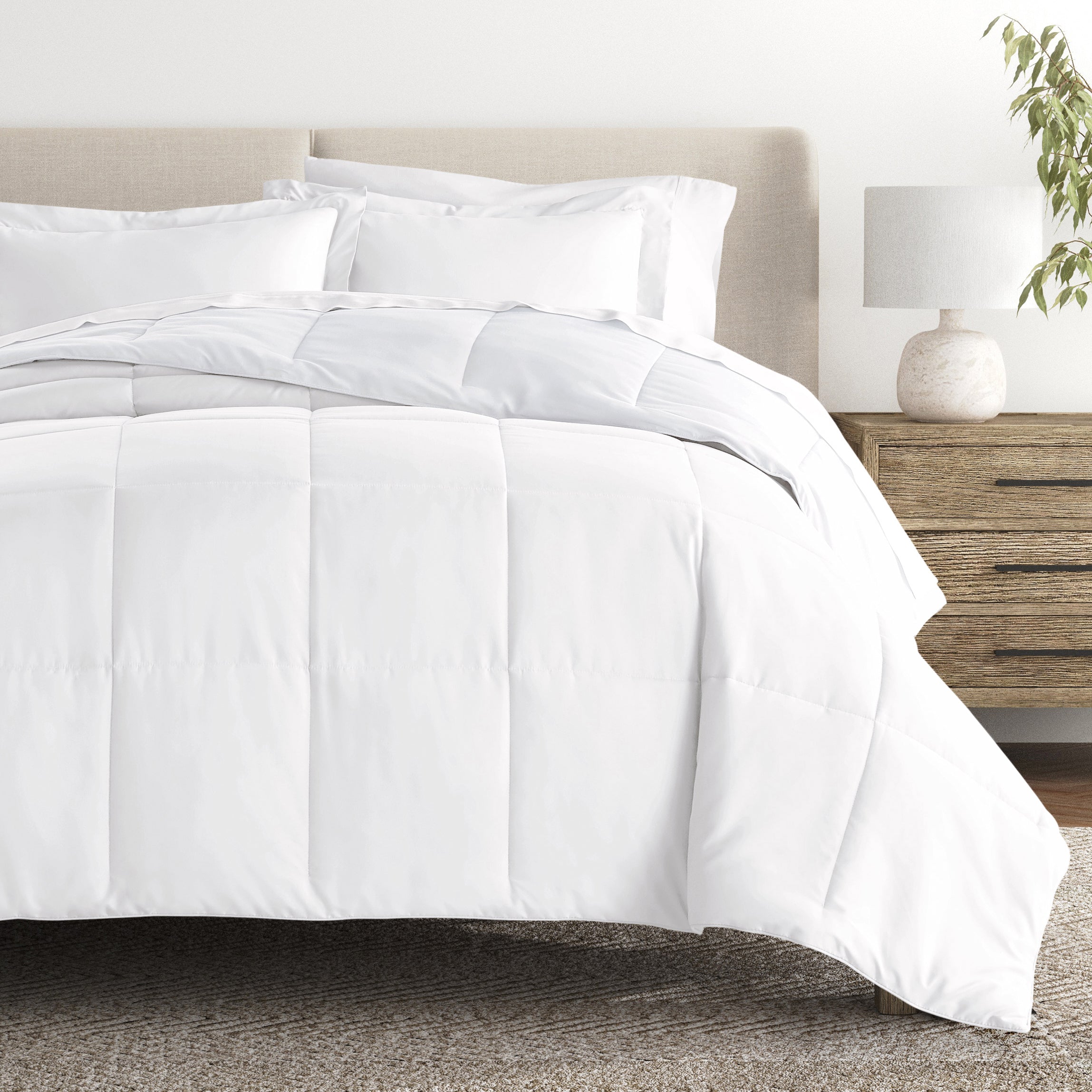 Ocean Waves Reversible Patterned Down-Alternative Comforter Set