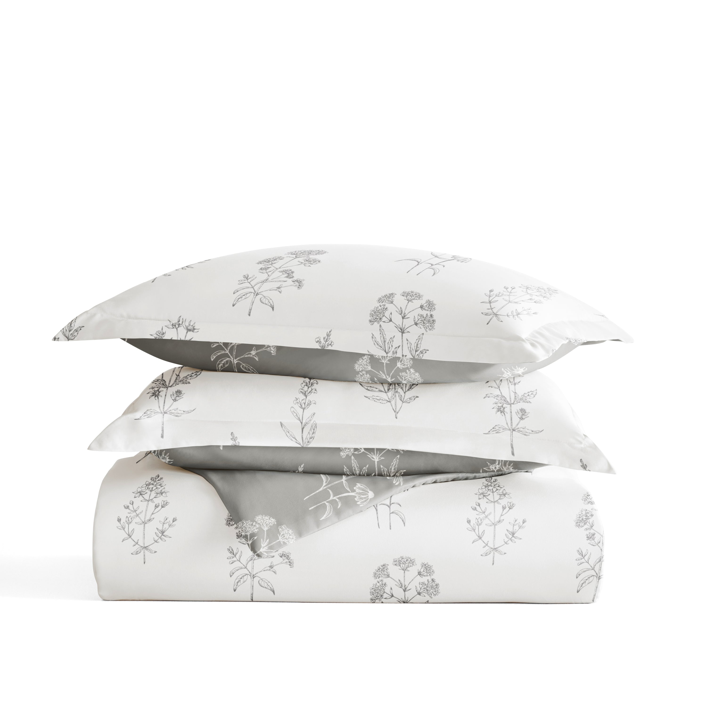 Botany Floral Patterned Reversible Duvet Cover Set