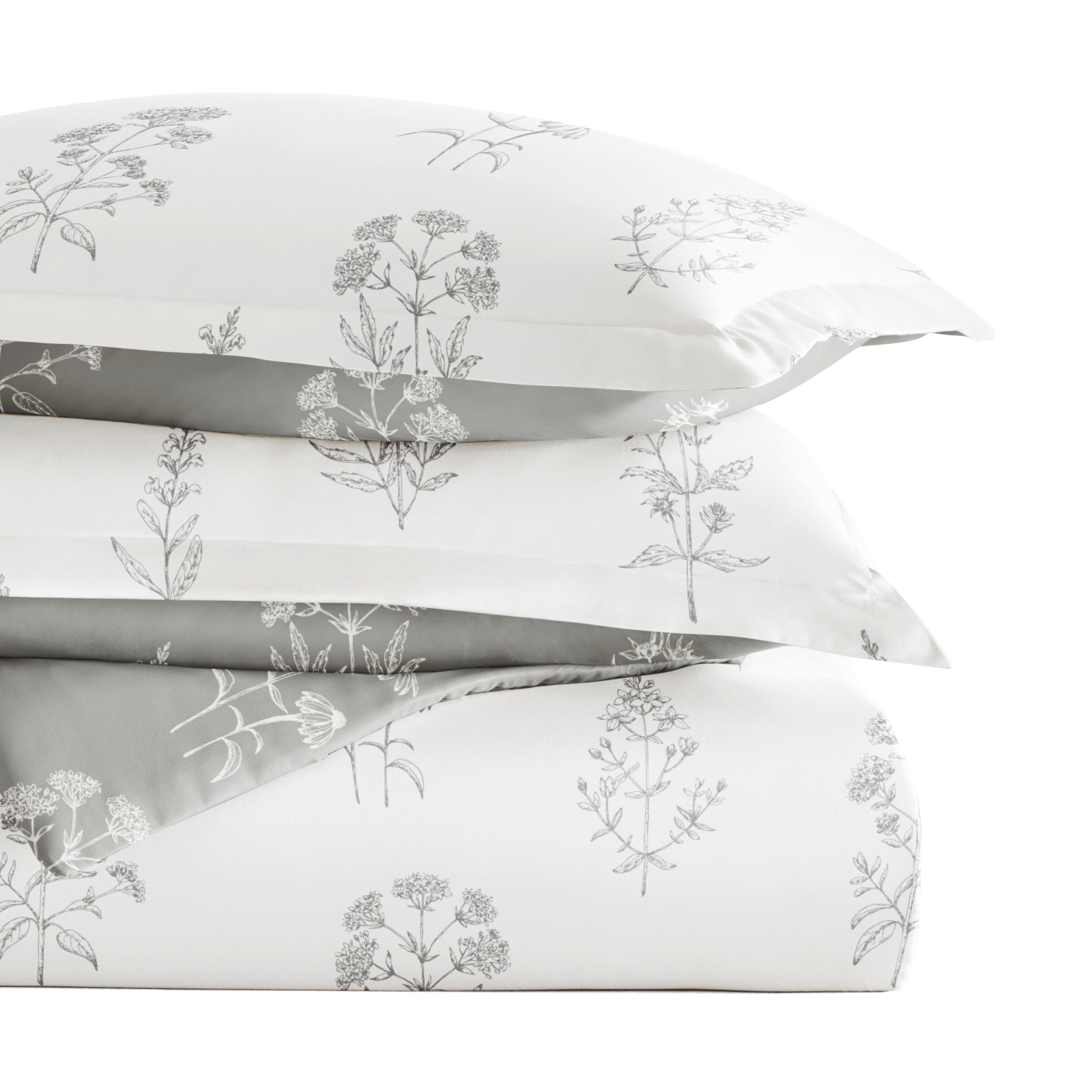 Botany Floral Patterned Reversible Duvet Cover Set