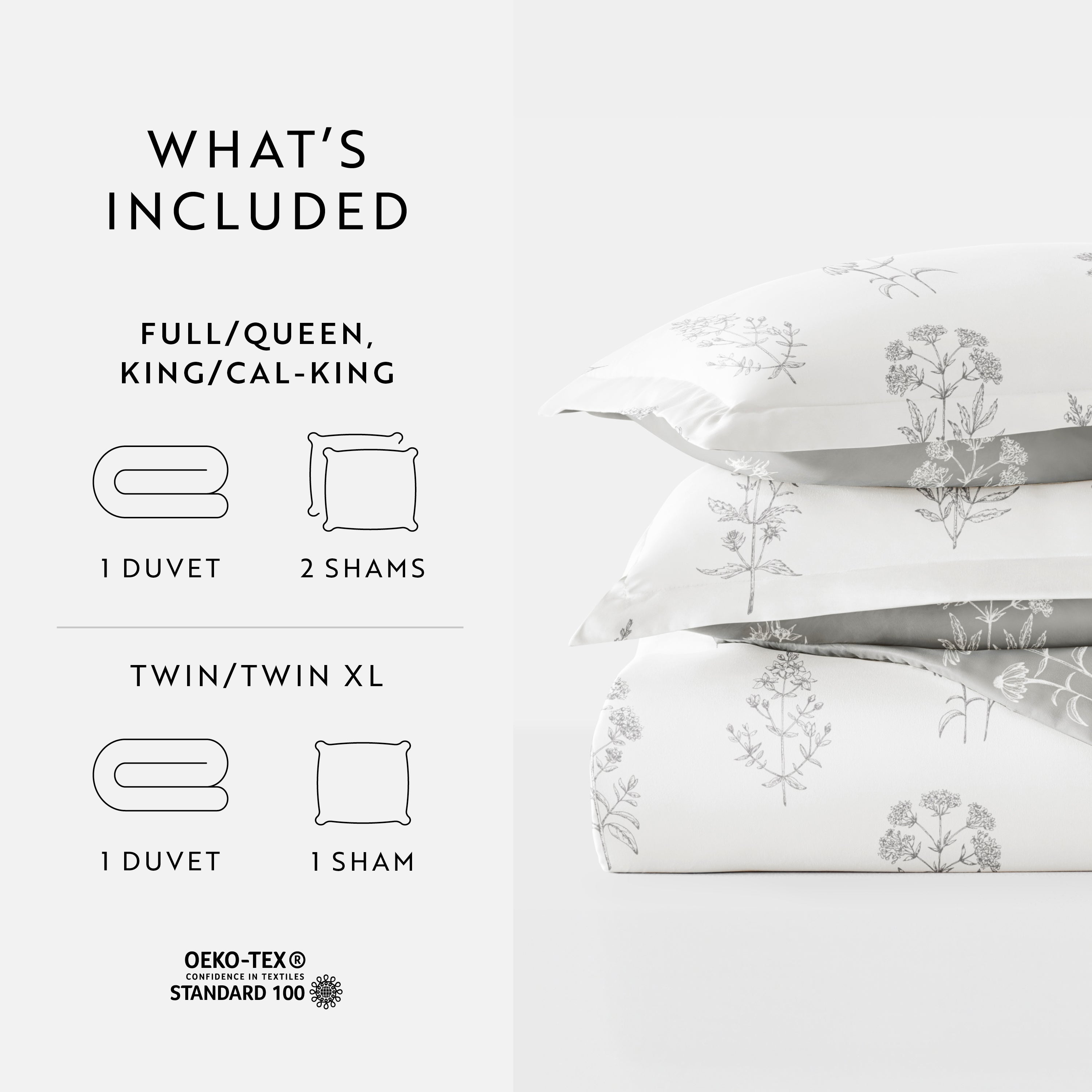 Botany Floral Patterned Reversible Duvet Cover Set