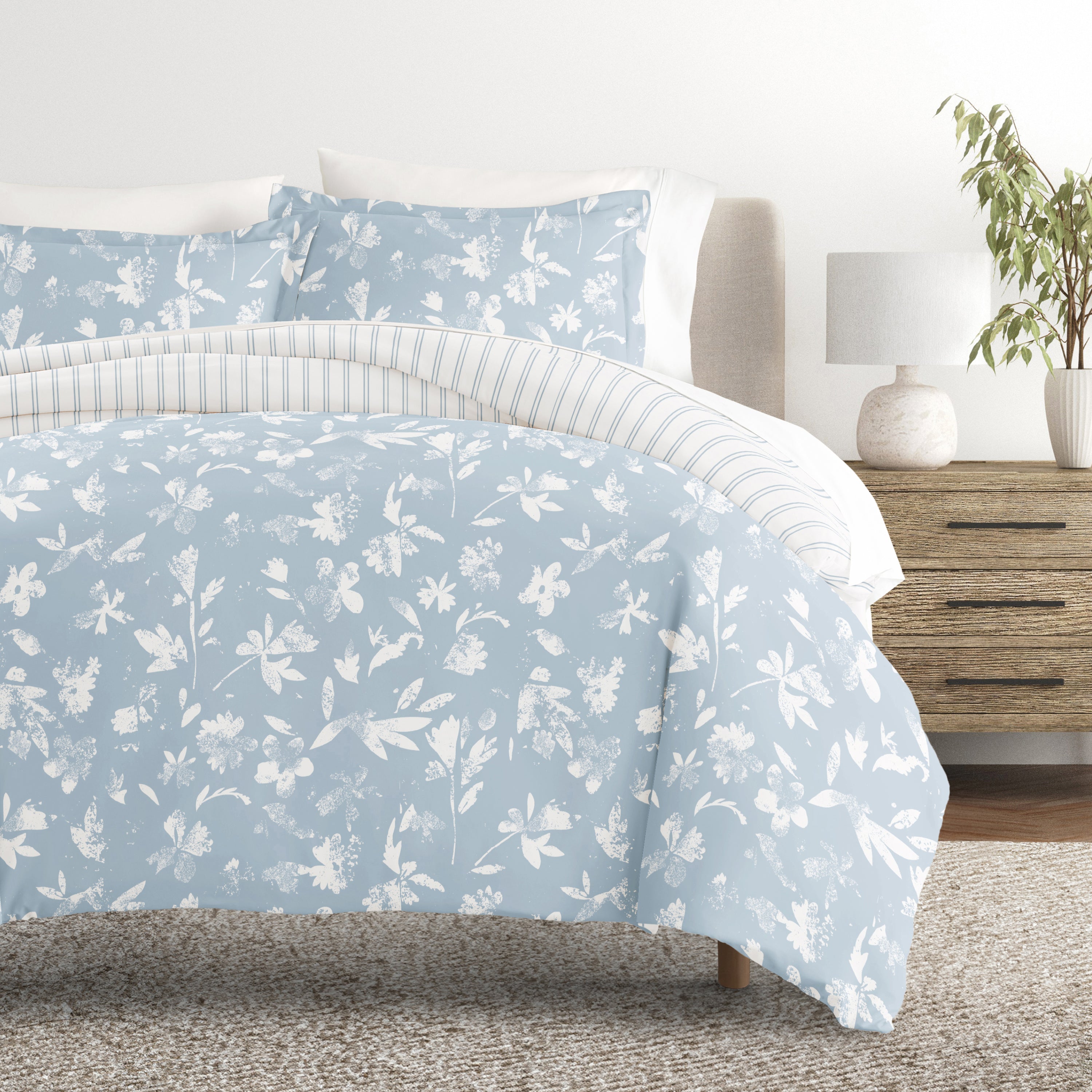 Country Home Patterned Reversible Duvet Cover Set