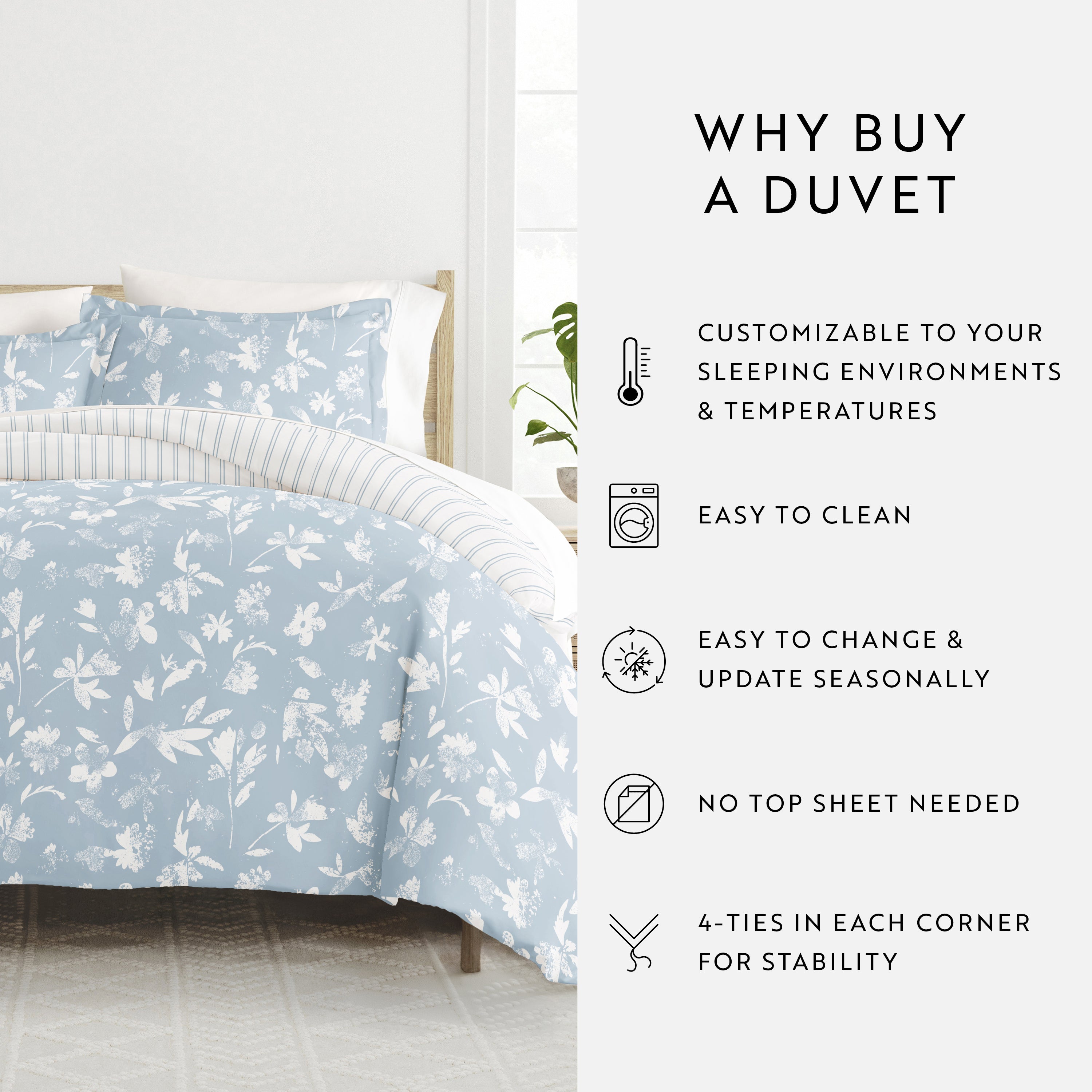 Country Home Patterned Reversible Duvet Cover Set