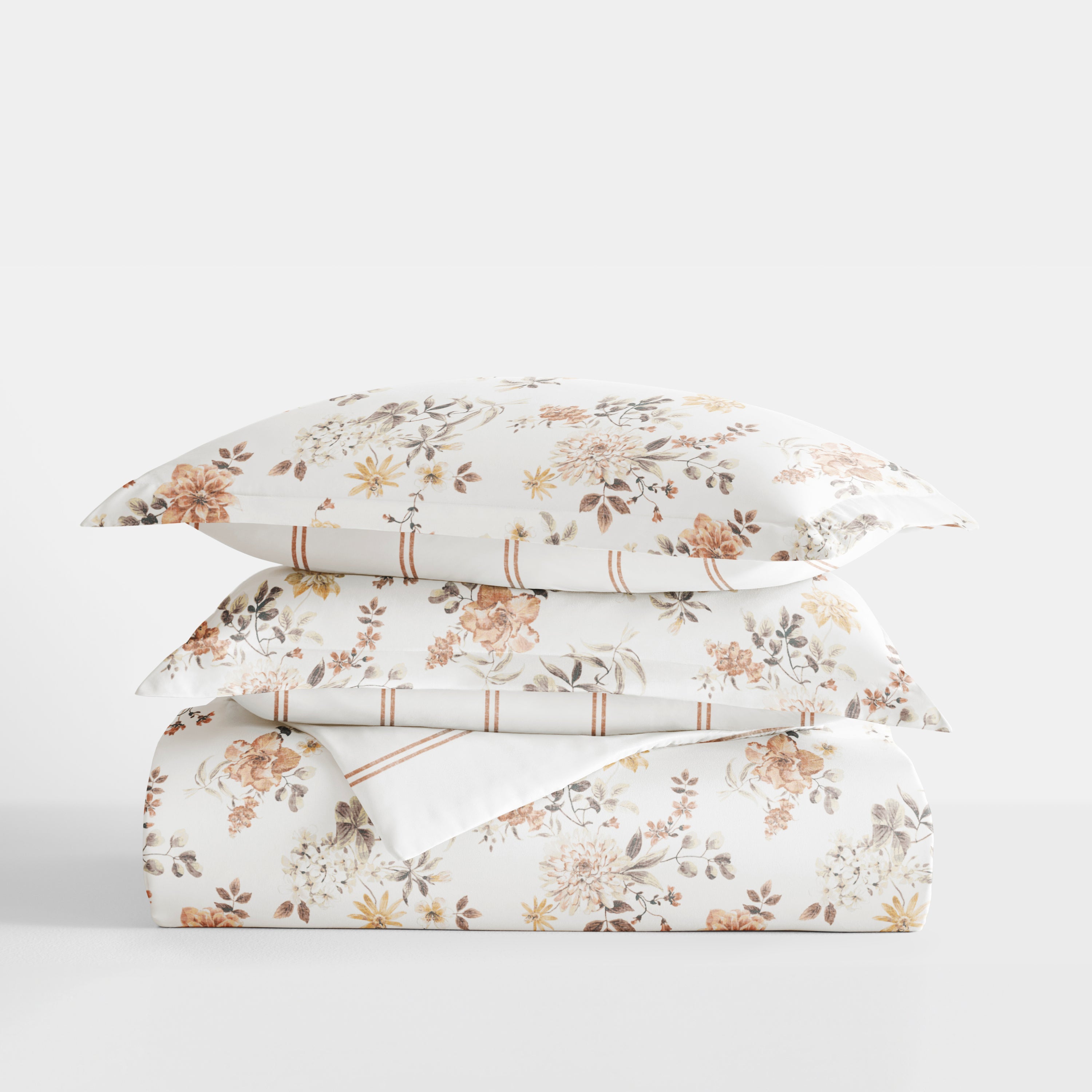 Sunset Garden Patterned Reversible Duvet Cover Set