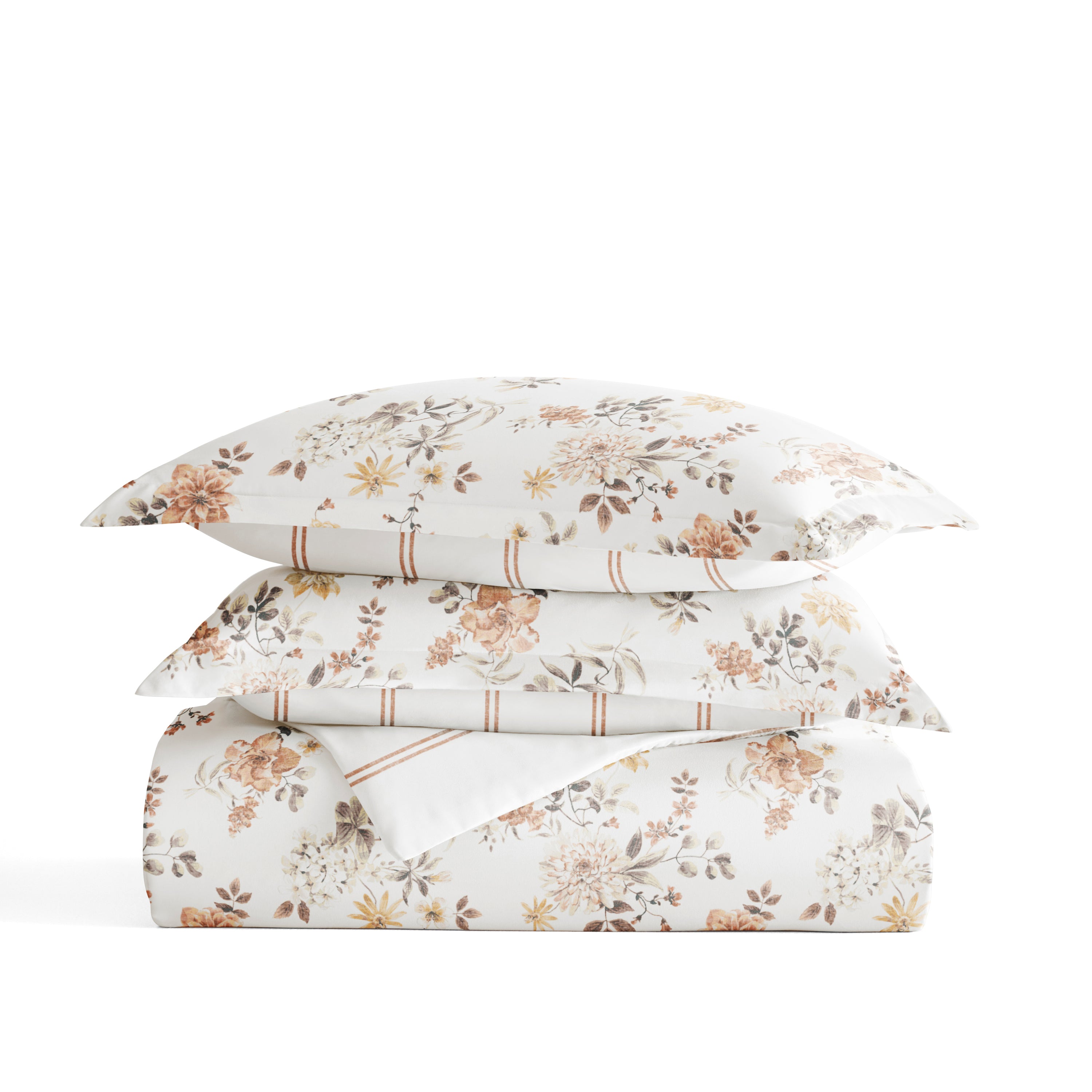 Sunset Garden Patterned Reversible Duvet Cover Set