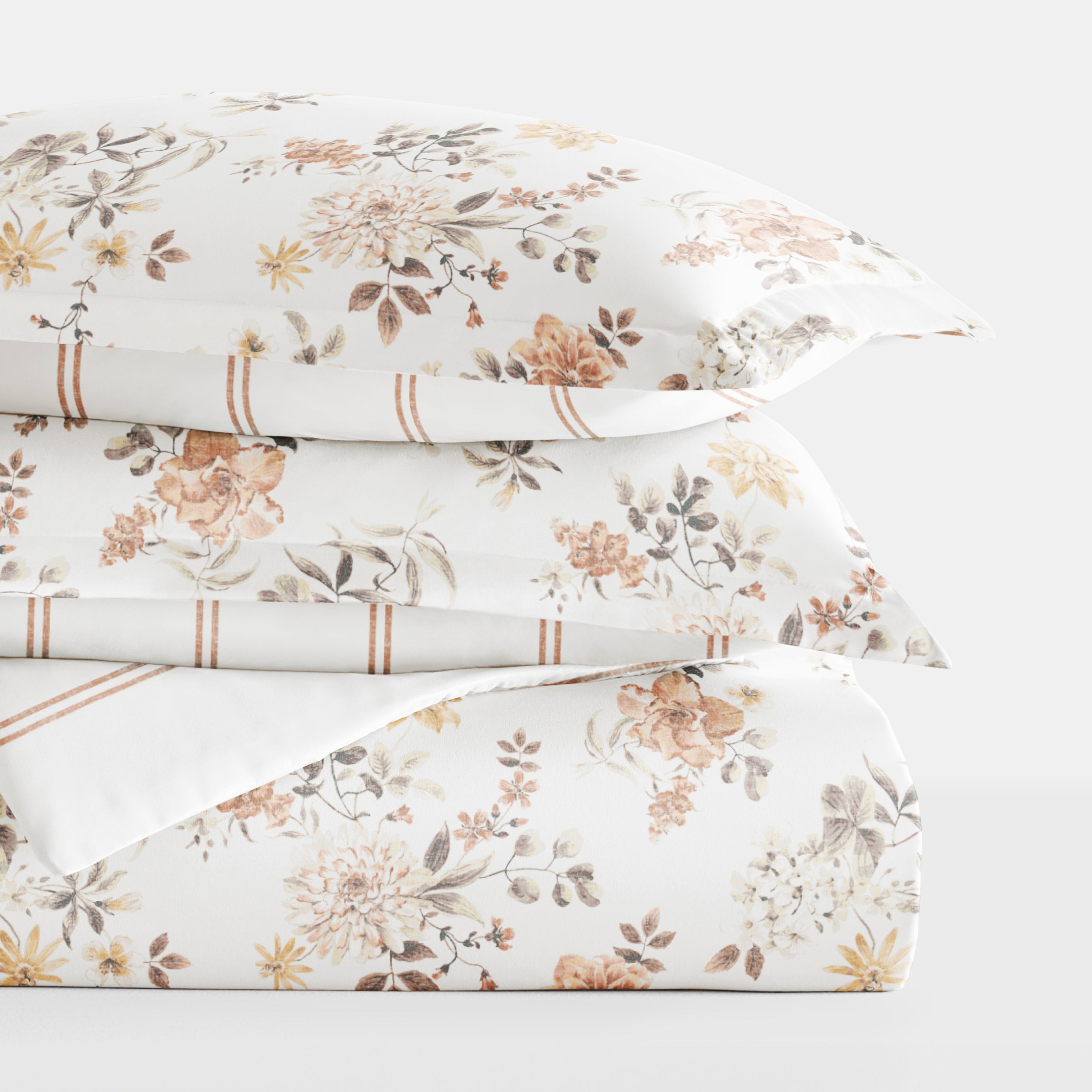 Sunset Garden Patterned Reversible Duvet Cover Set