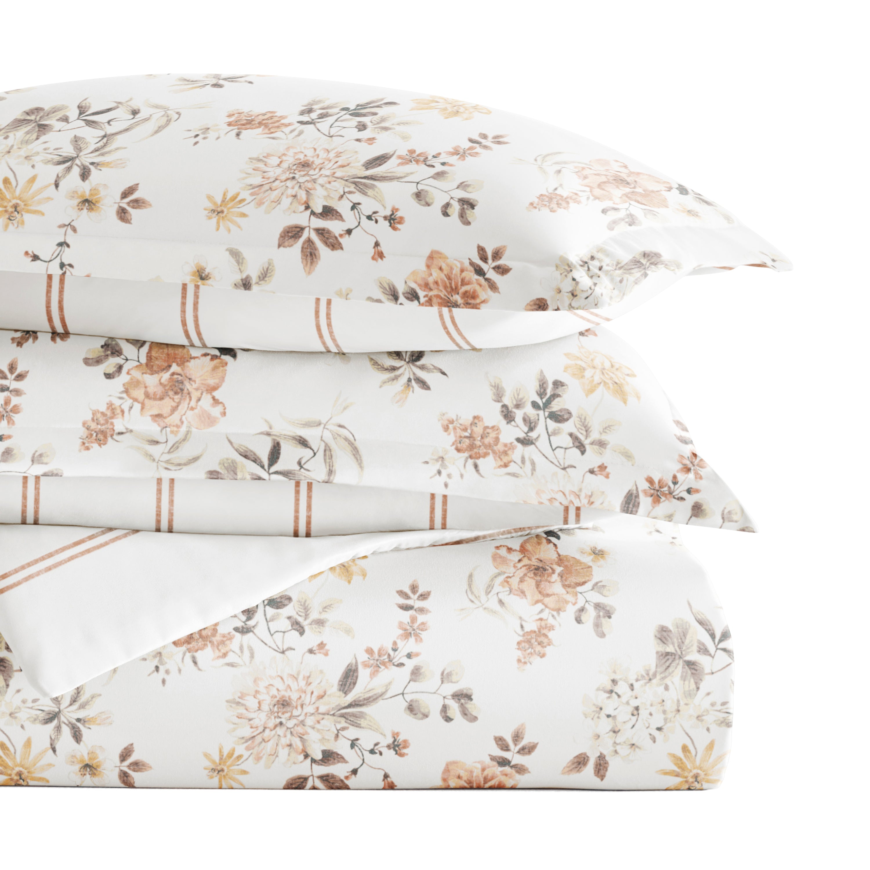 Sunset Garden Patterned Reversible Duvet Cover Set
