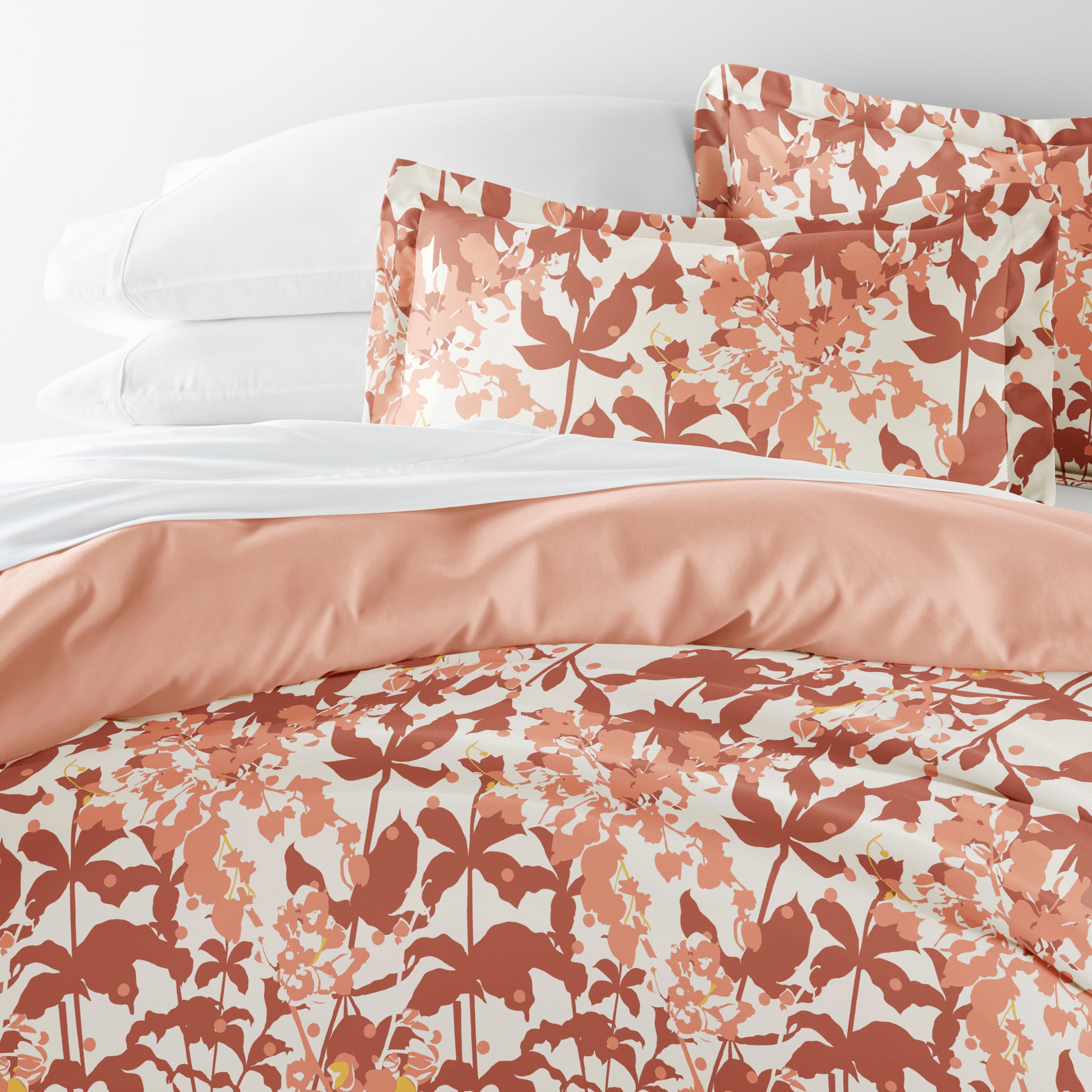 Boho Flower Patterned Reversible Duvet Cover Set