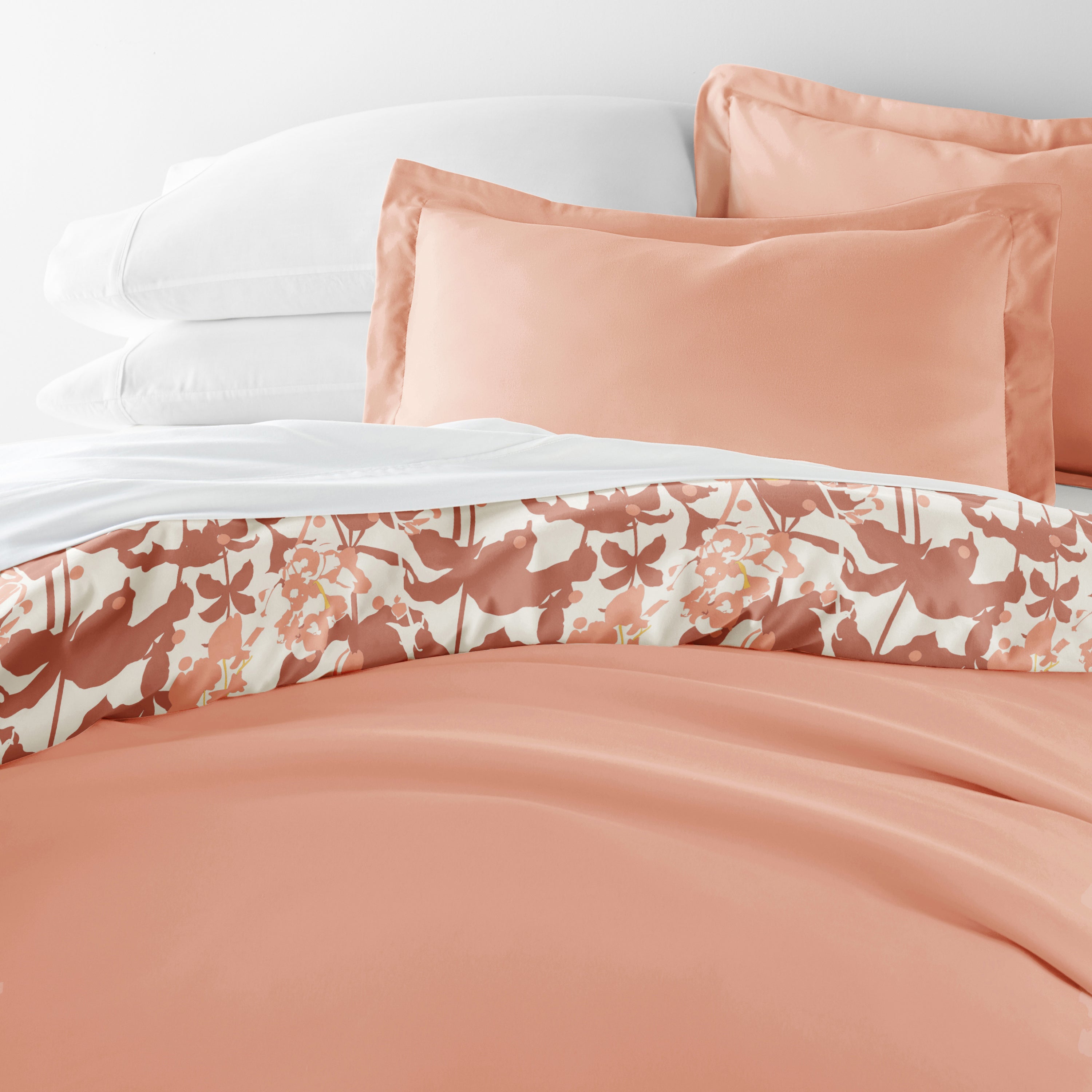 Boho Flower Patterned Reversible Duvet Cover Set