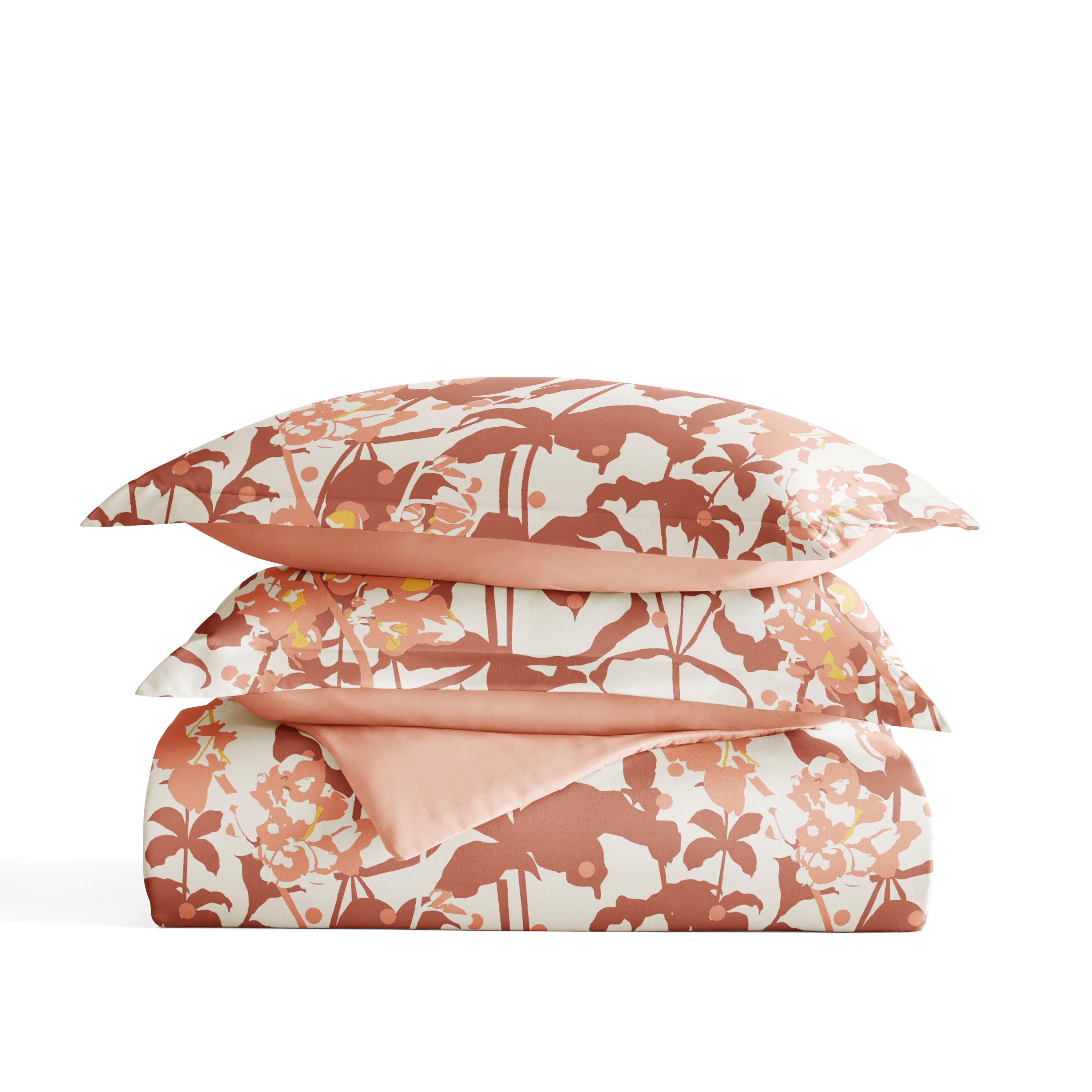 Boho Flower Patterned Reversible Duvet Cover Set