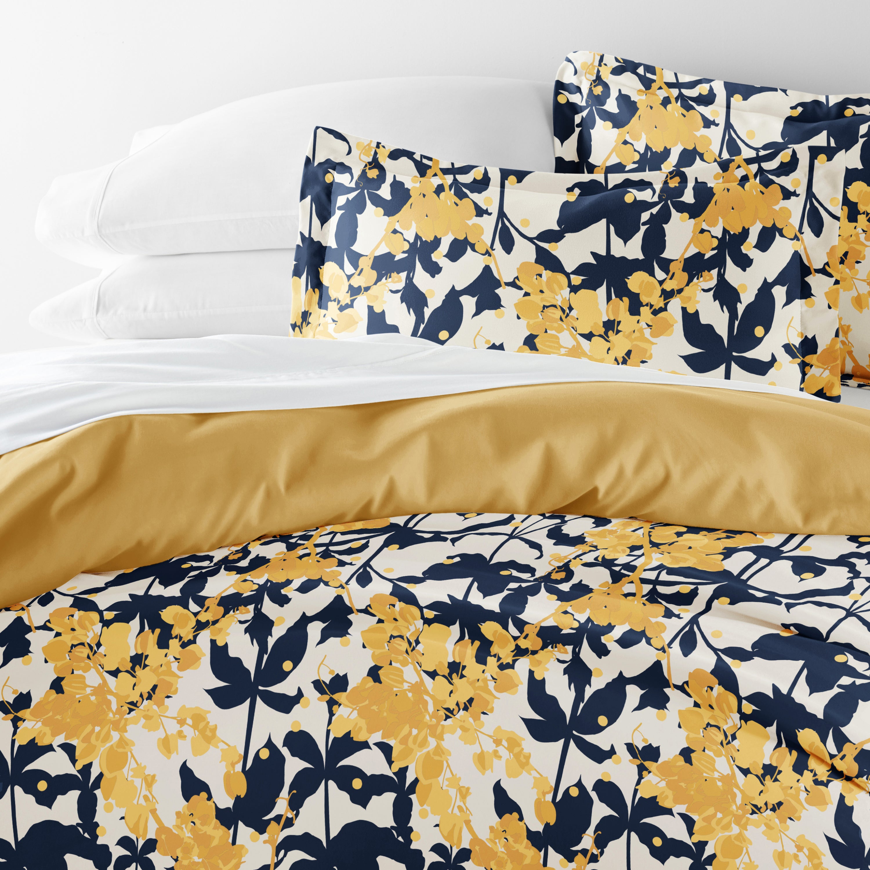 Boho Flower Patterned Reversible Duvet Cover Set