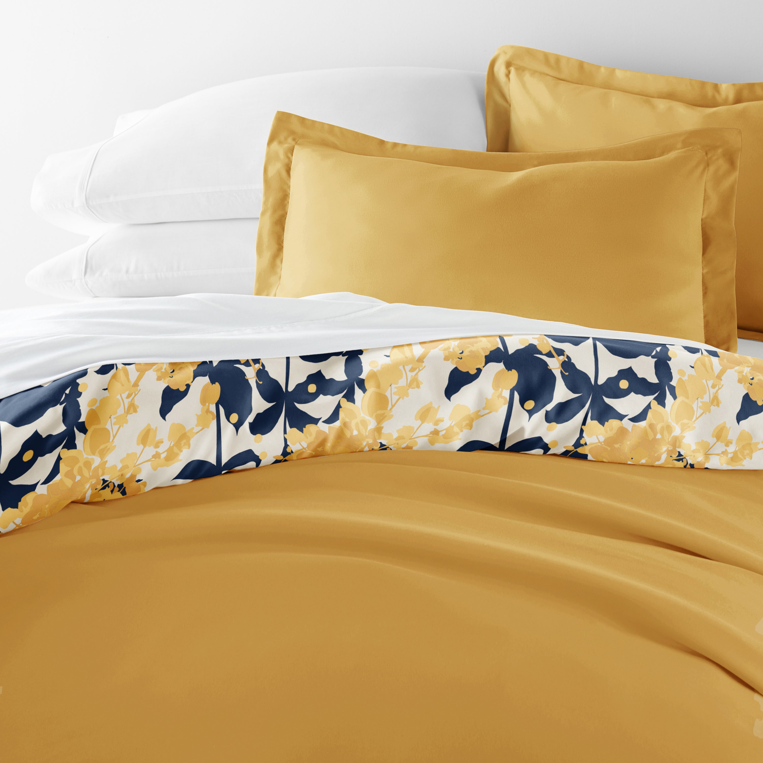 Boho Flower Patterned Reversible Duvet Cover Set