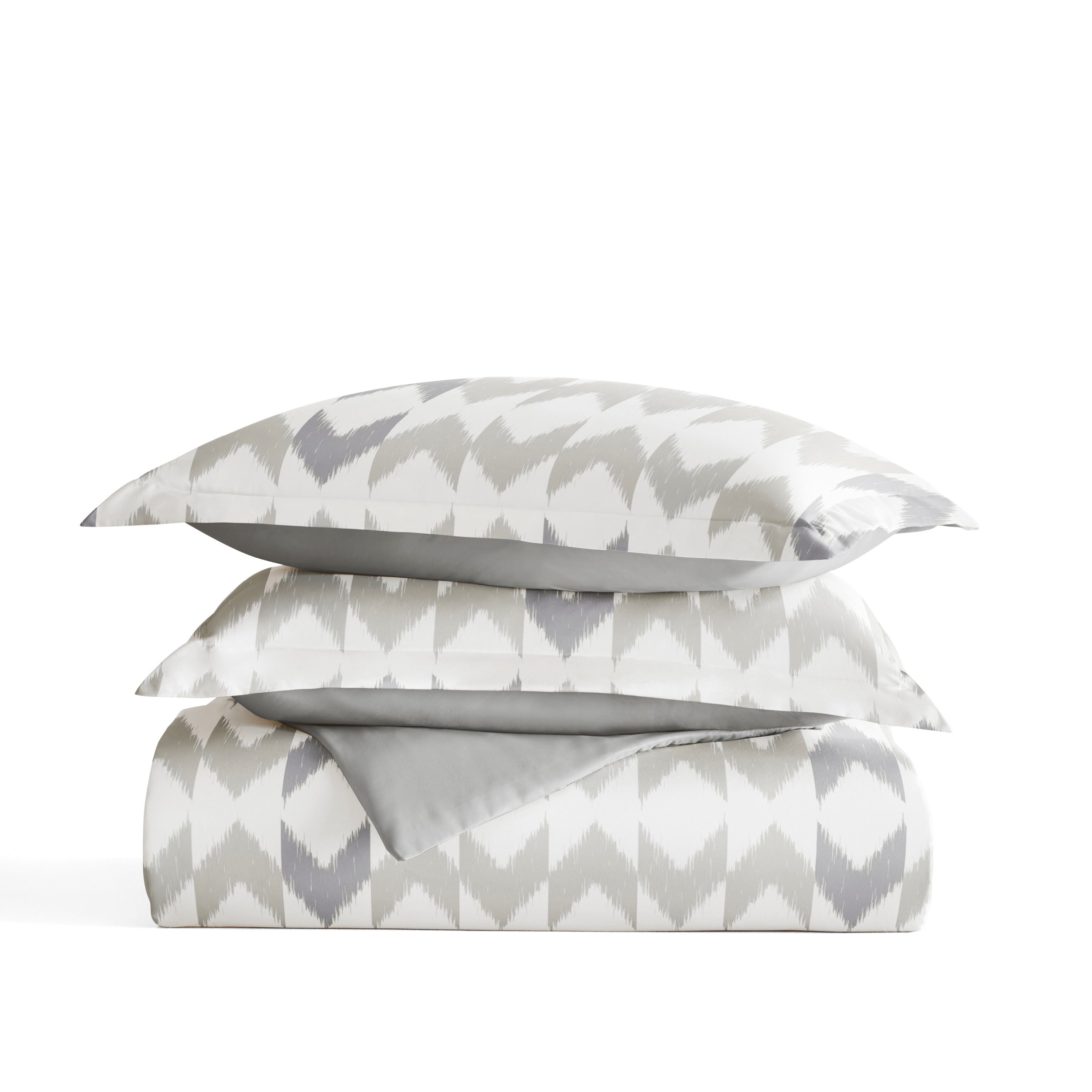 Chevron Sleep Patterned Reversible Duvet Cover Set